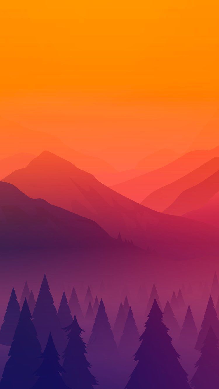 Nature Mountain Forest Art iPhone Wallpaper. Forest art, Abstract iphone wallpaper, Landscape wallpaper