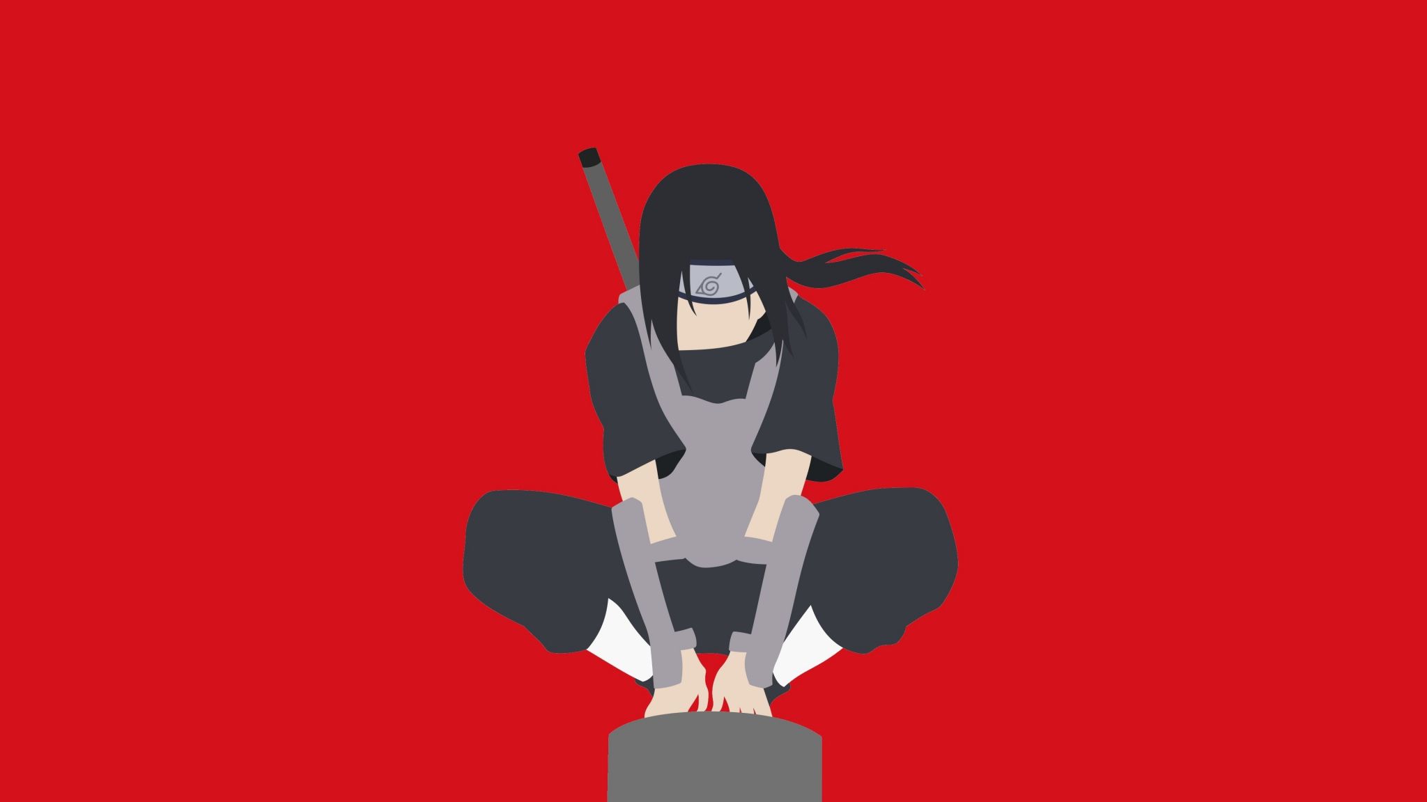 Download 2048x1152 wallpaper minimal, warrior, naruto, itachi uchiha, dual wide, widescreen, 2048x1152 HD image, background, 15361