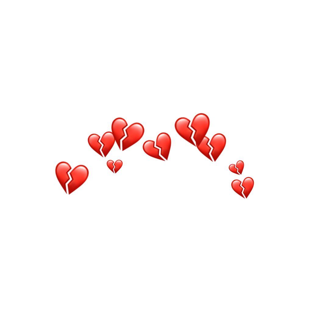 broken #hearts #crown #red #emojis #accessories