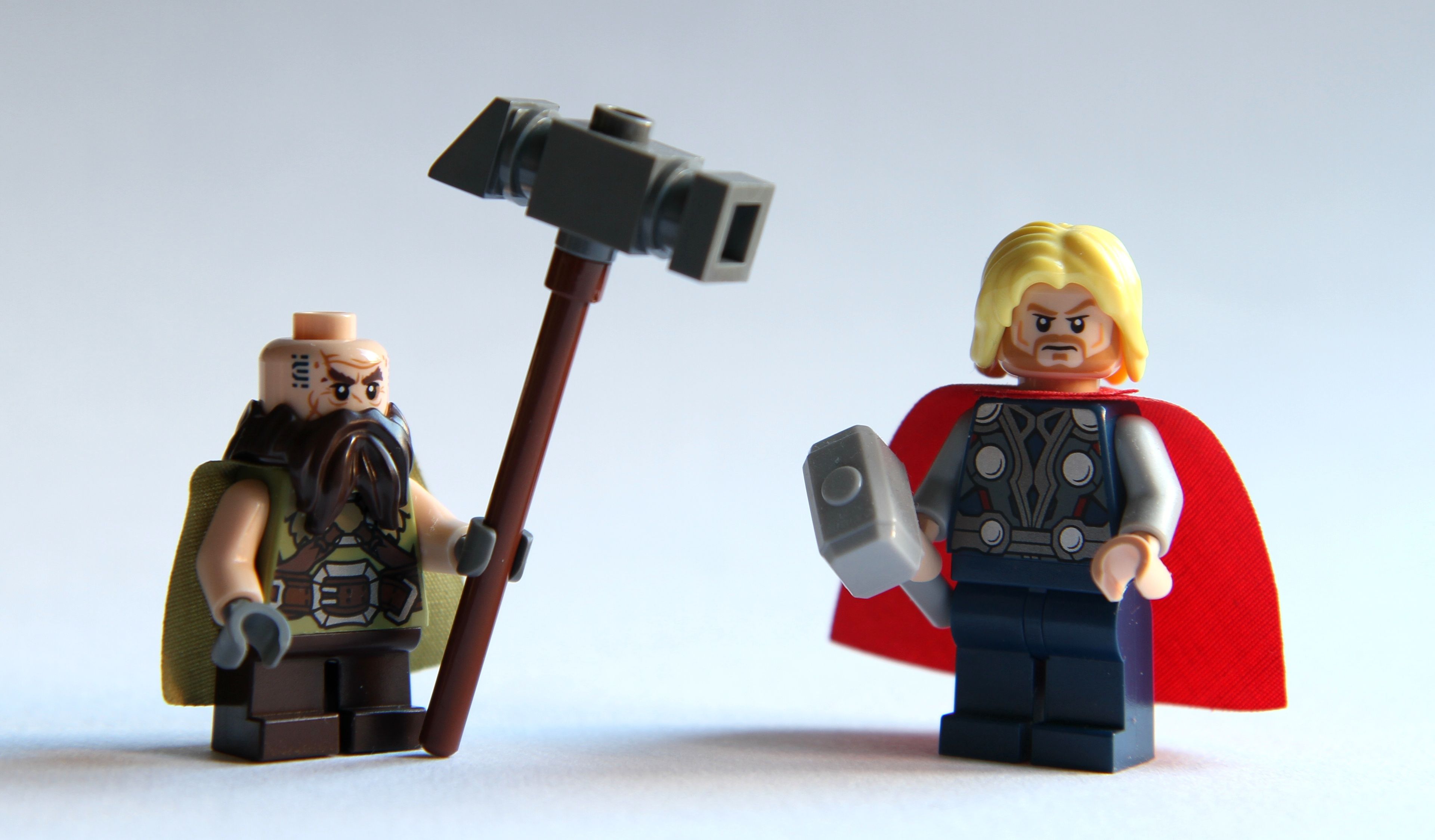 Wallpaper, LEGO, Thor, marvel, hobbit, legohumor, legosuperheroes, dwalinthedwarf 3841x2249