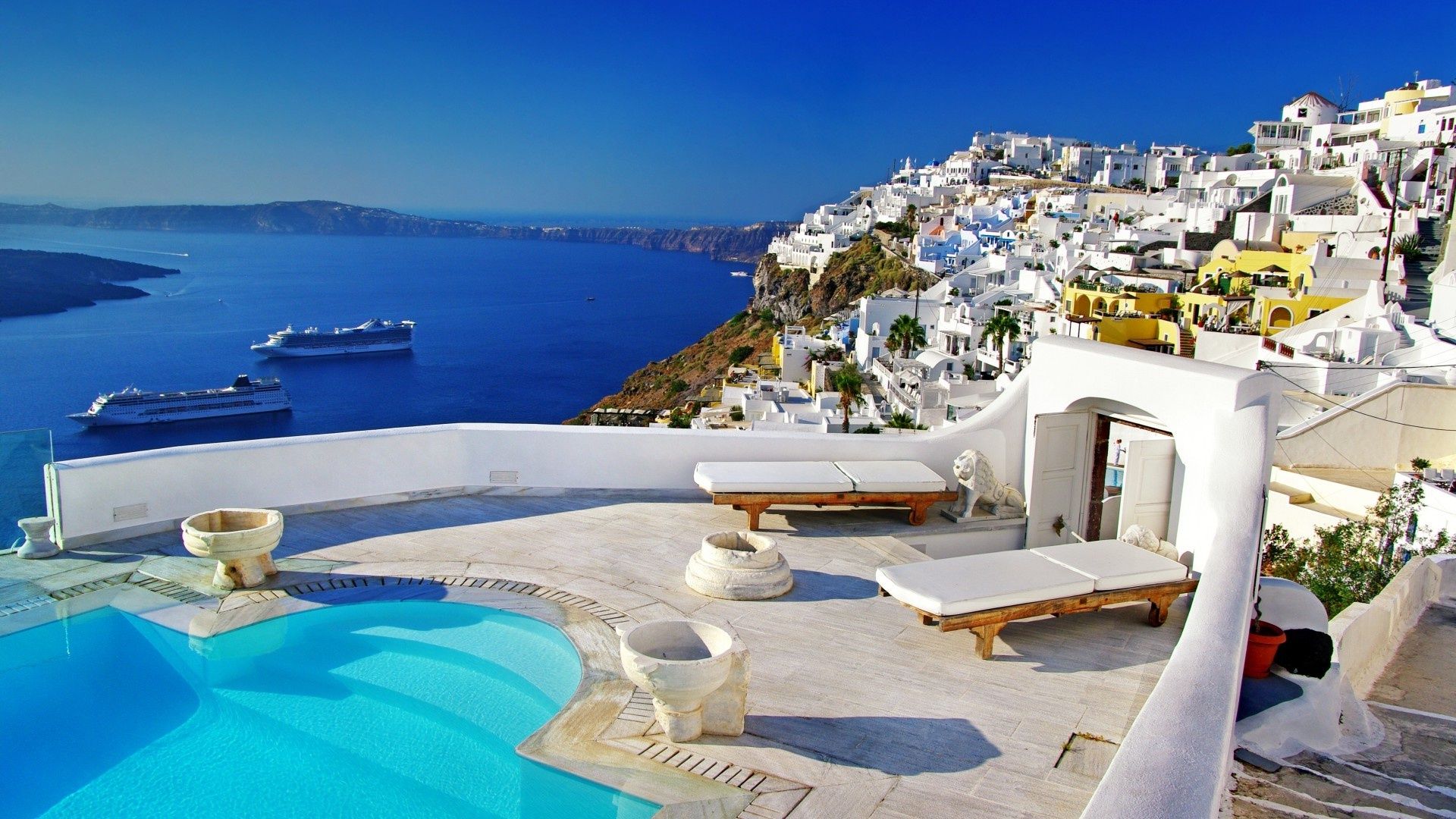 Free download New Santorini Image GsFDcY HD Wallpaper [1920x1080] for your Desktop, Mobile & Tablet. Explore Santorini Wallpaper Summer. Santorini Wallpaper Summer, Santorini Wallpaper, Santorini Wallpaper Murals