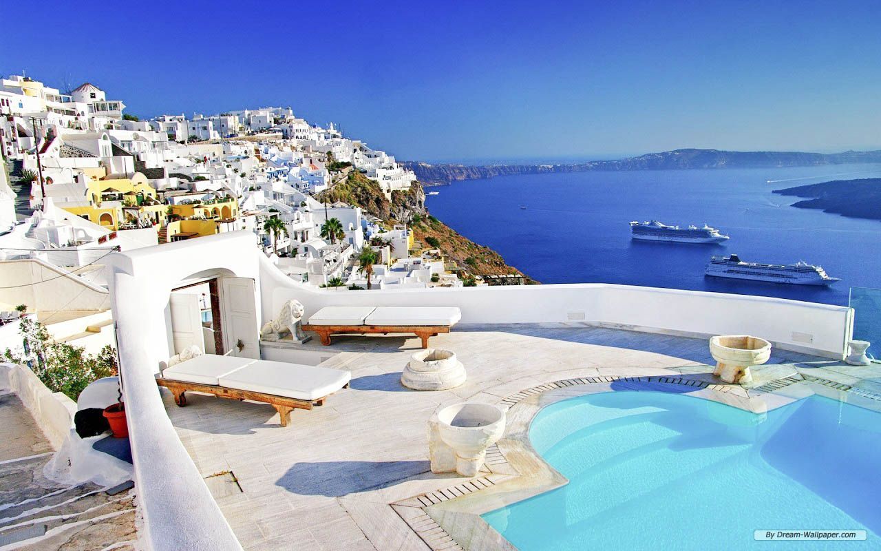 Santorini Amazing HD Wallpaper (High Resolution) HD Wallpaper