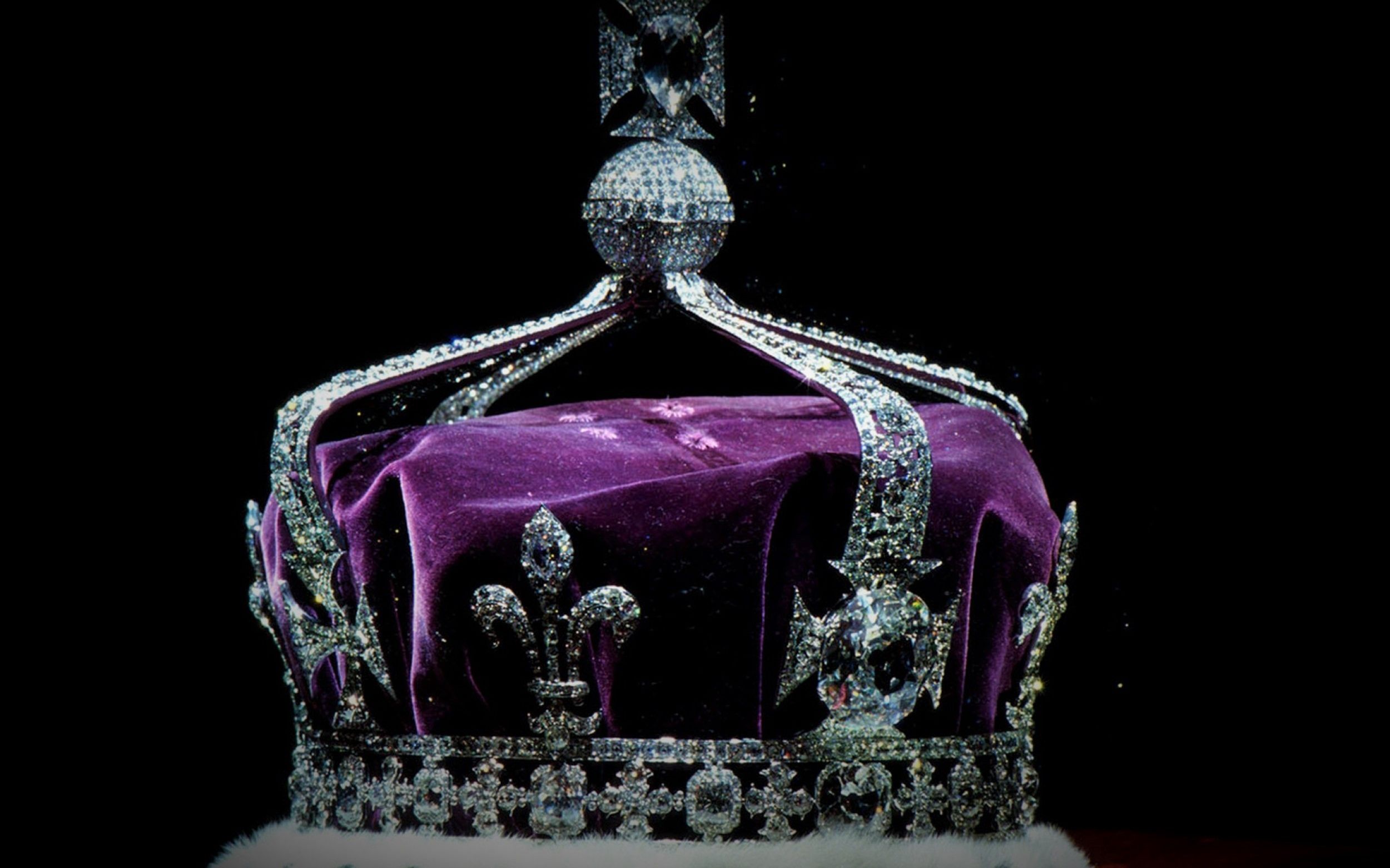 Crown, Gems, Diamond, Purple wallpaper