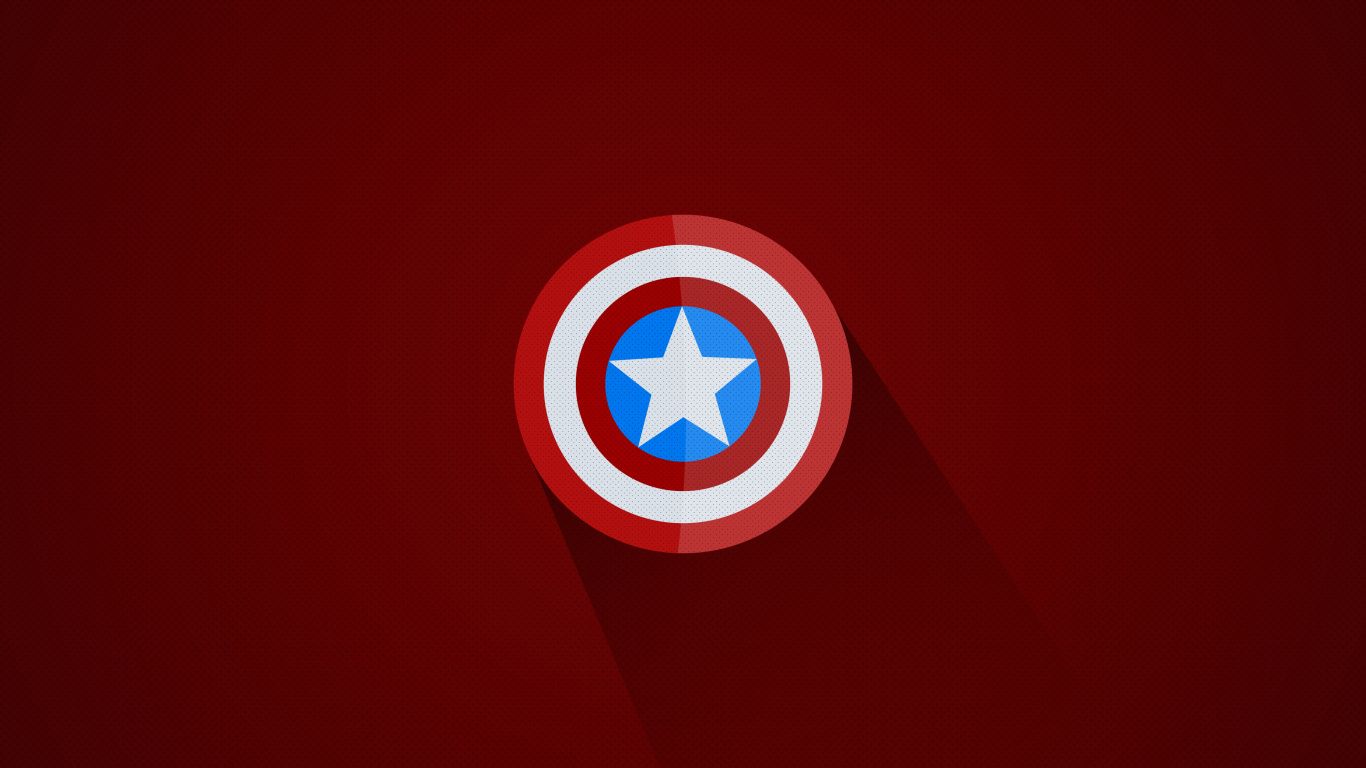 Download Shield of Captain America, minimal wallpaper, 1366x Tablet, laptop