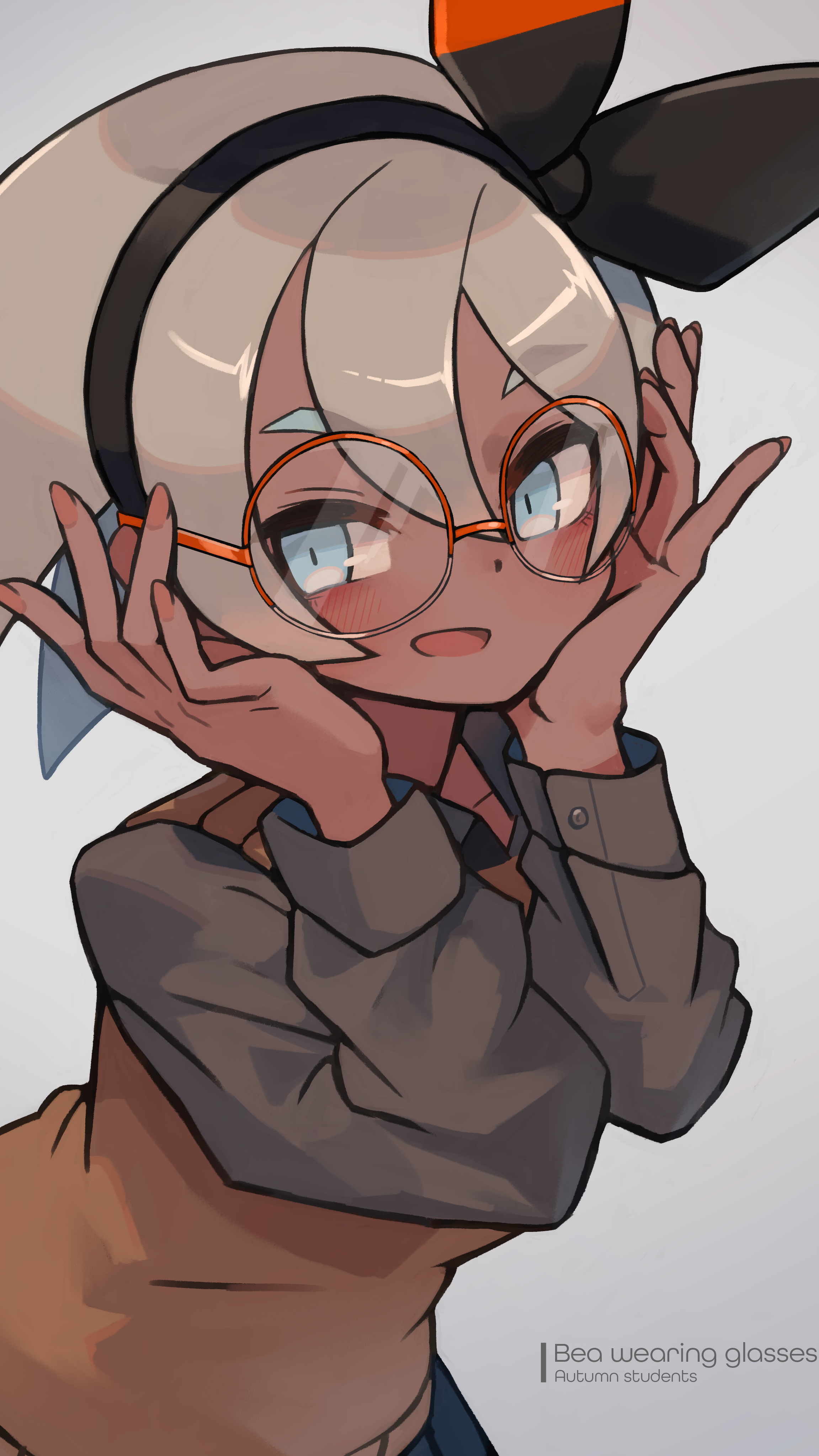 Bea wearing glasses [Pokemon] (2303×4093)