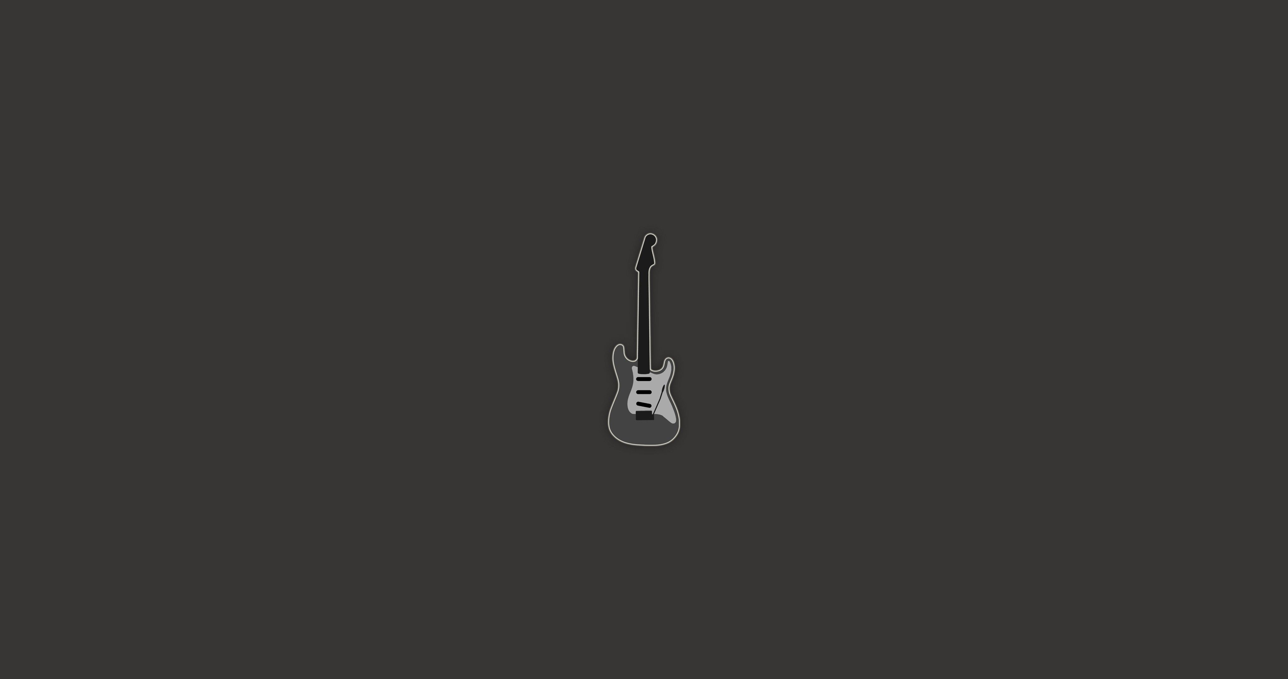 Wallpaper, logo, simple, Fender, Stratocaster, brand, electric guitar, lighting 4096x2160
