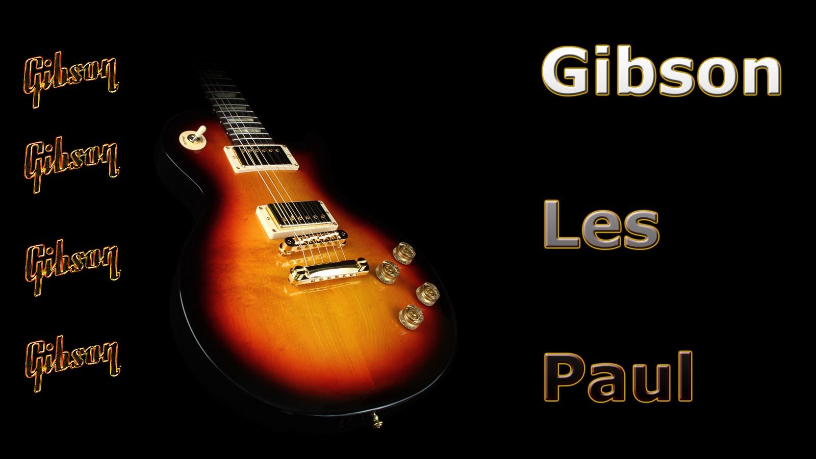 Great Guitar Sound: Guitar Wallpaper Gibson Les Paul Electric Guitar Fireburst Gold Hardware 1920x1080