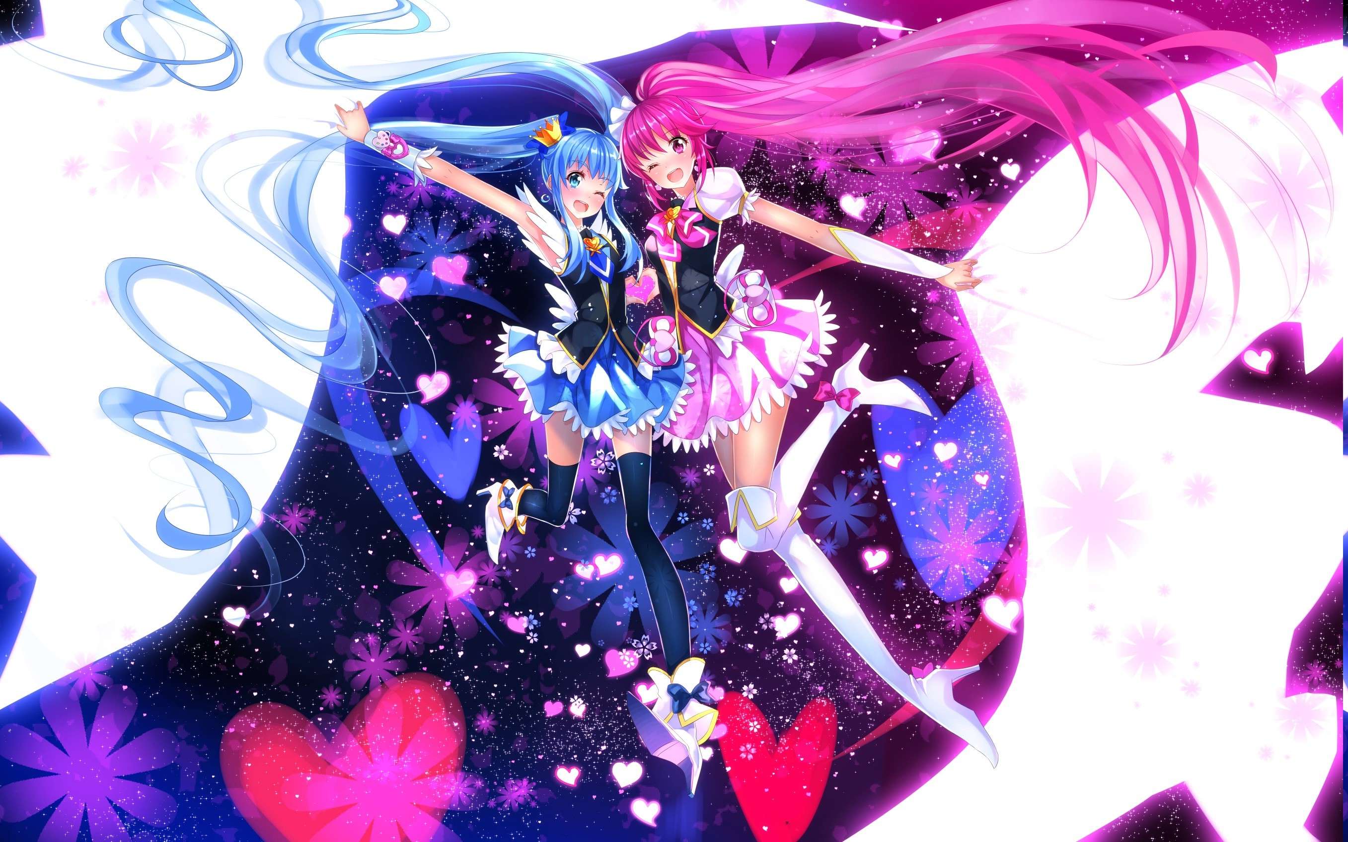 Anime Wallpaper Pink And Blue