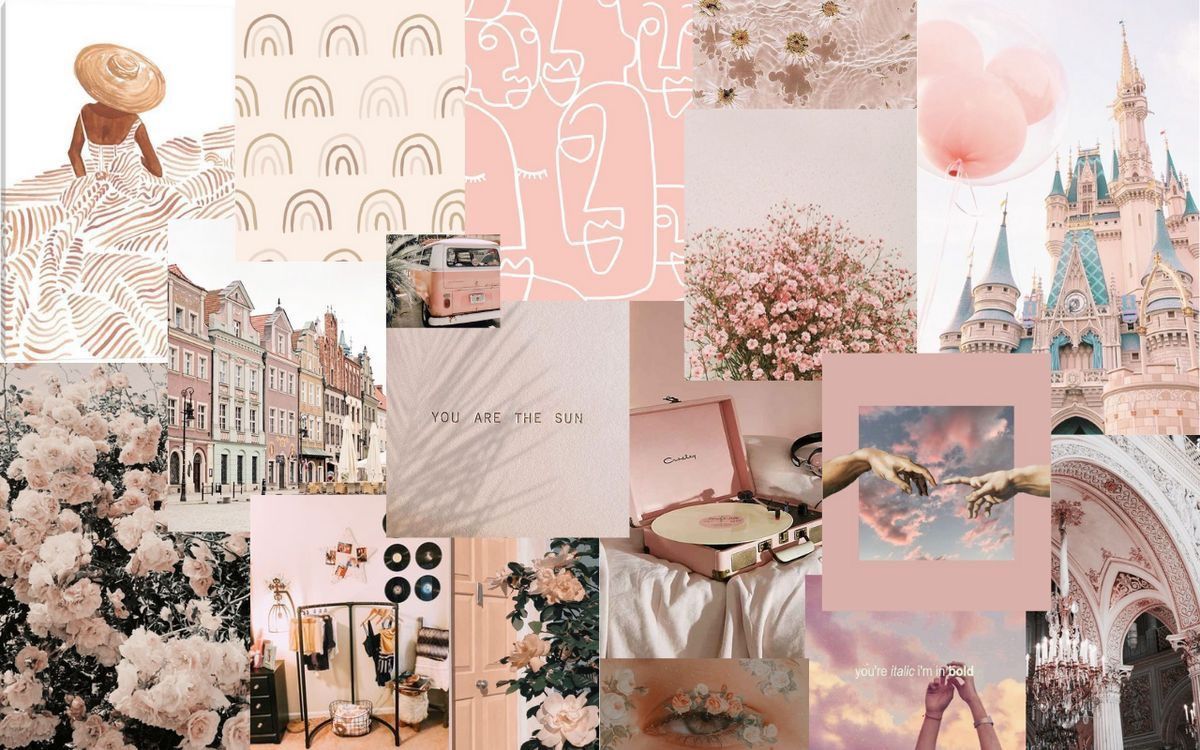 Download Bright and Vibrant Pink Collage Desktop Wallpaper  Wallpaperscom