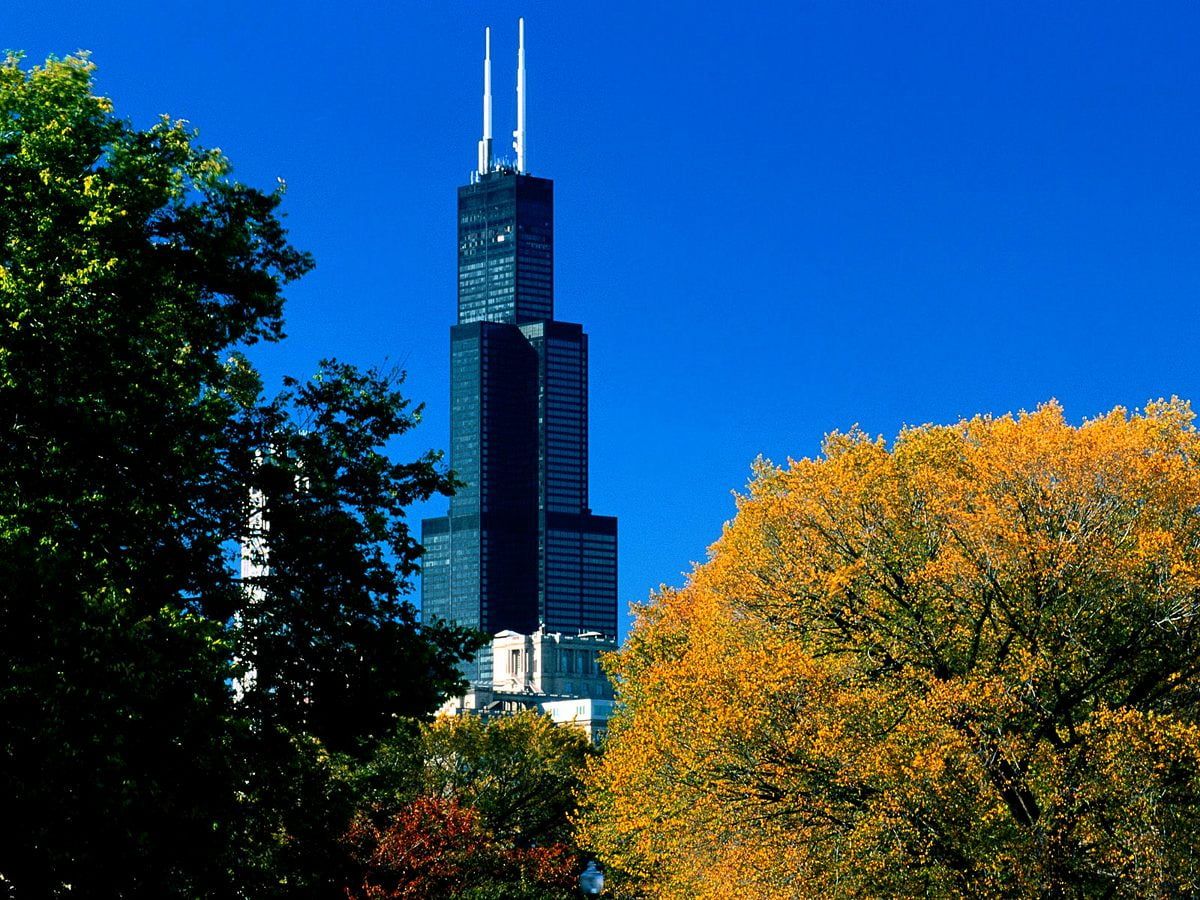 Background Chicago, Willis Tower, Illinois. TOP Free picture