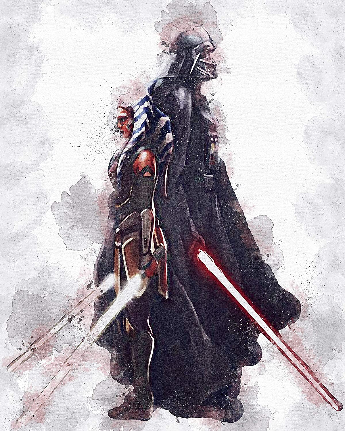 Bekata 16x20 Canvas Ahsoka Tano & Darth Vader Poster Wars Poster Poster Tano, Darth Vader Art Art Art: Posters & Prints