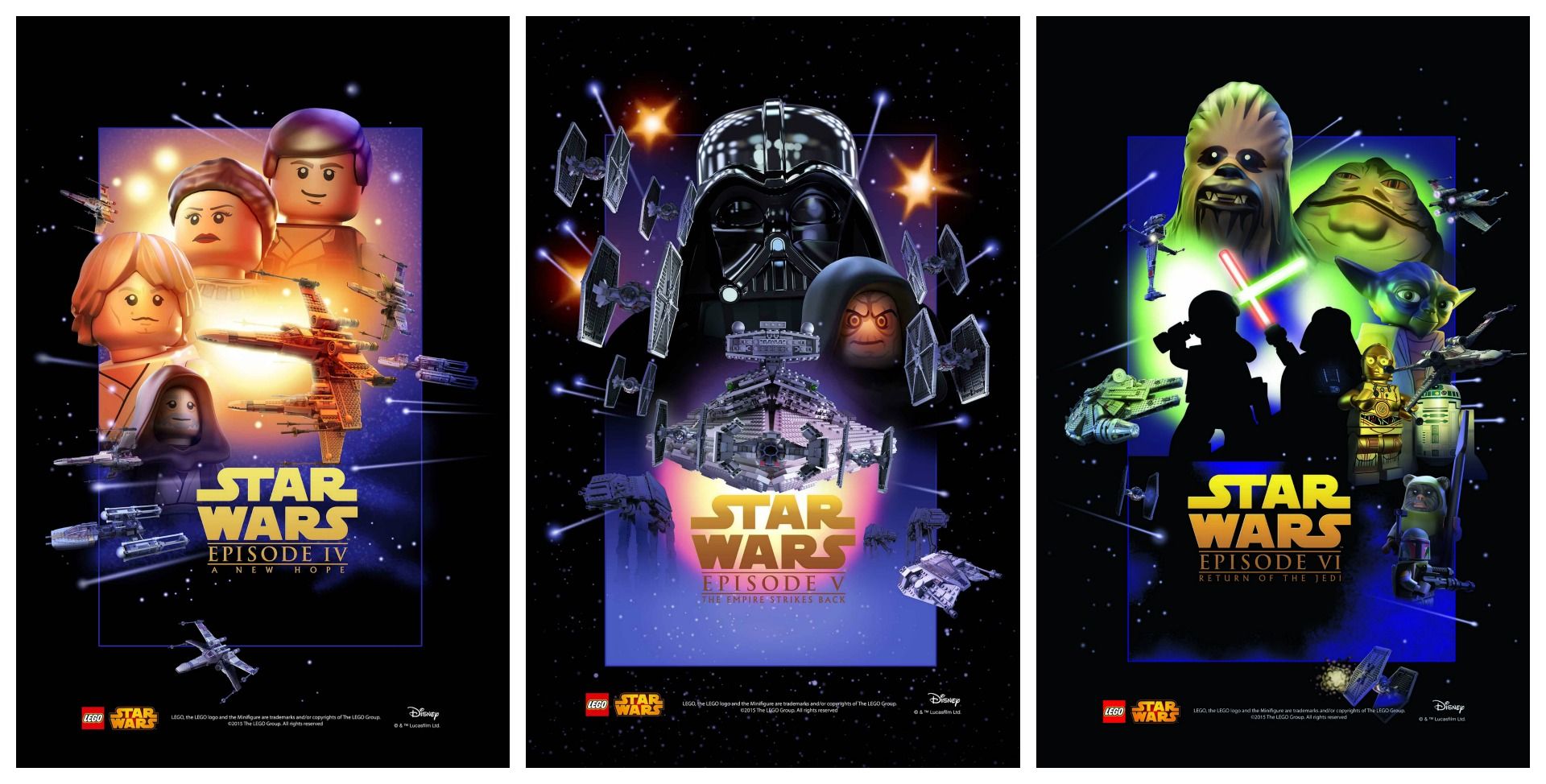 Star Wars Movie Posters Recreated in LEGO