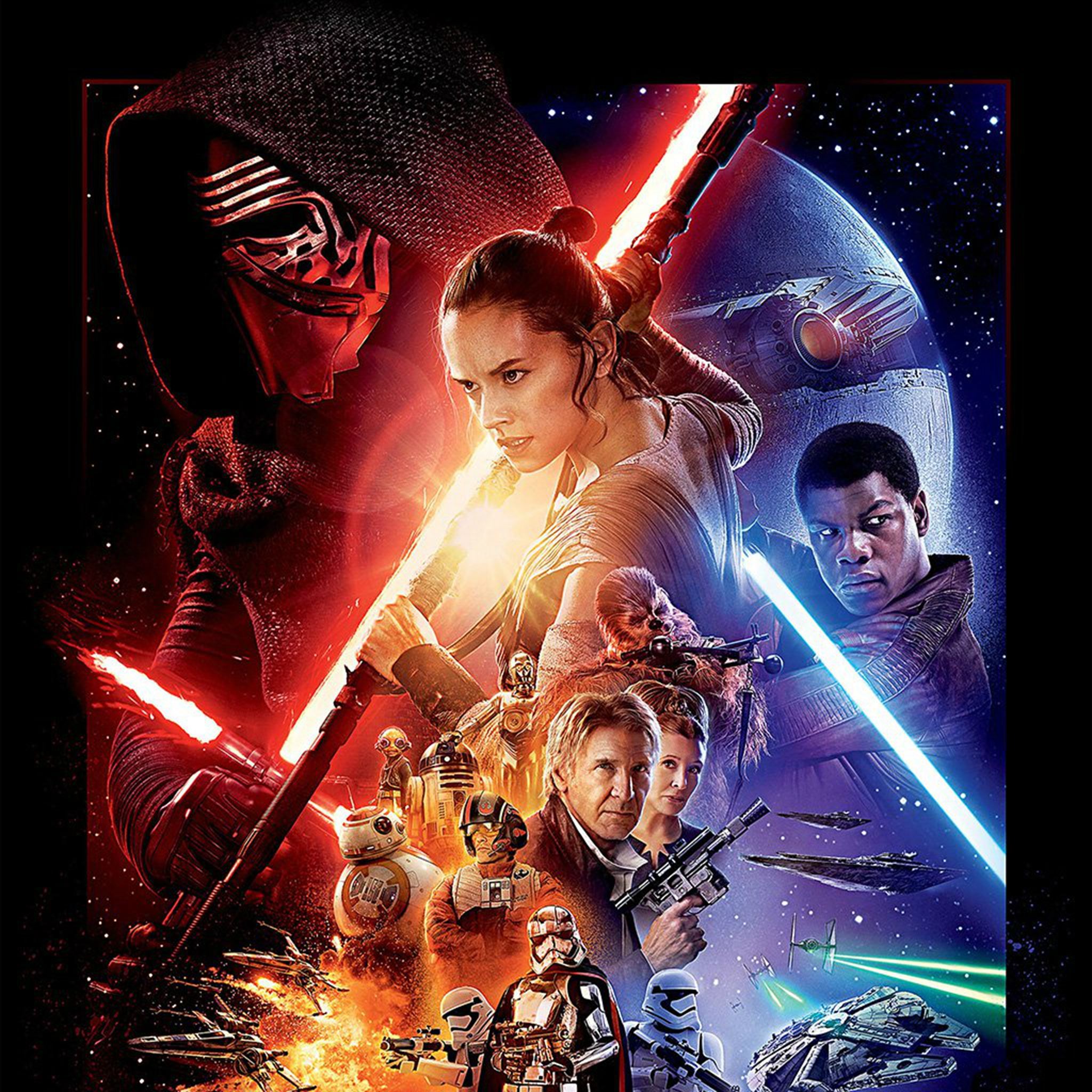 Starwars The Force Awakens Film Poster Art iPad Air Wallpaper Free Download