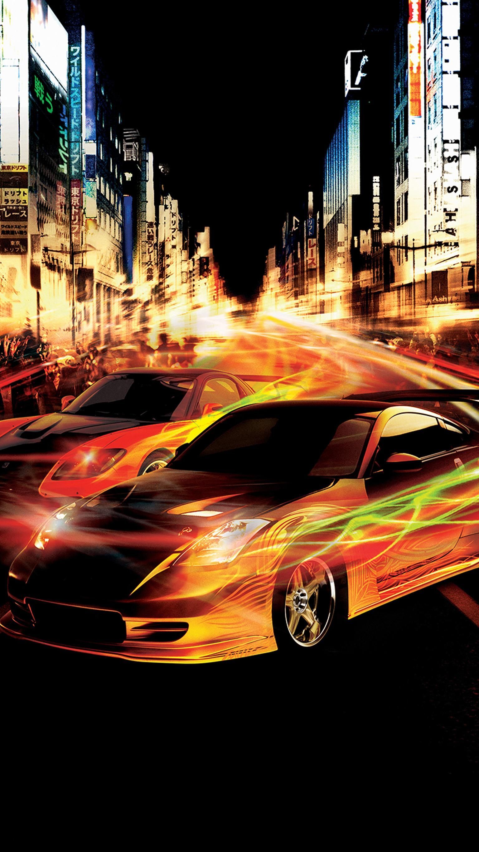 The Fast and the Furious: Tokyo Drift (2006) Phone Wallpaper. Moviemania. Fast and furious, Drift movie, Tokyo drift cars
