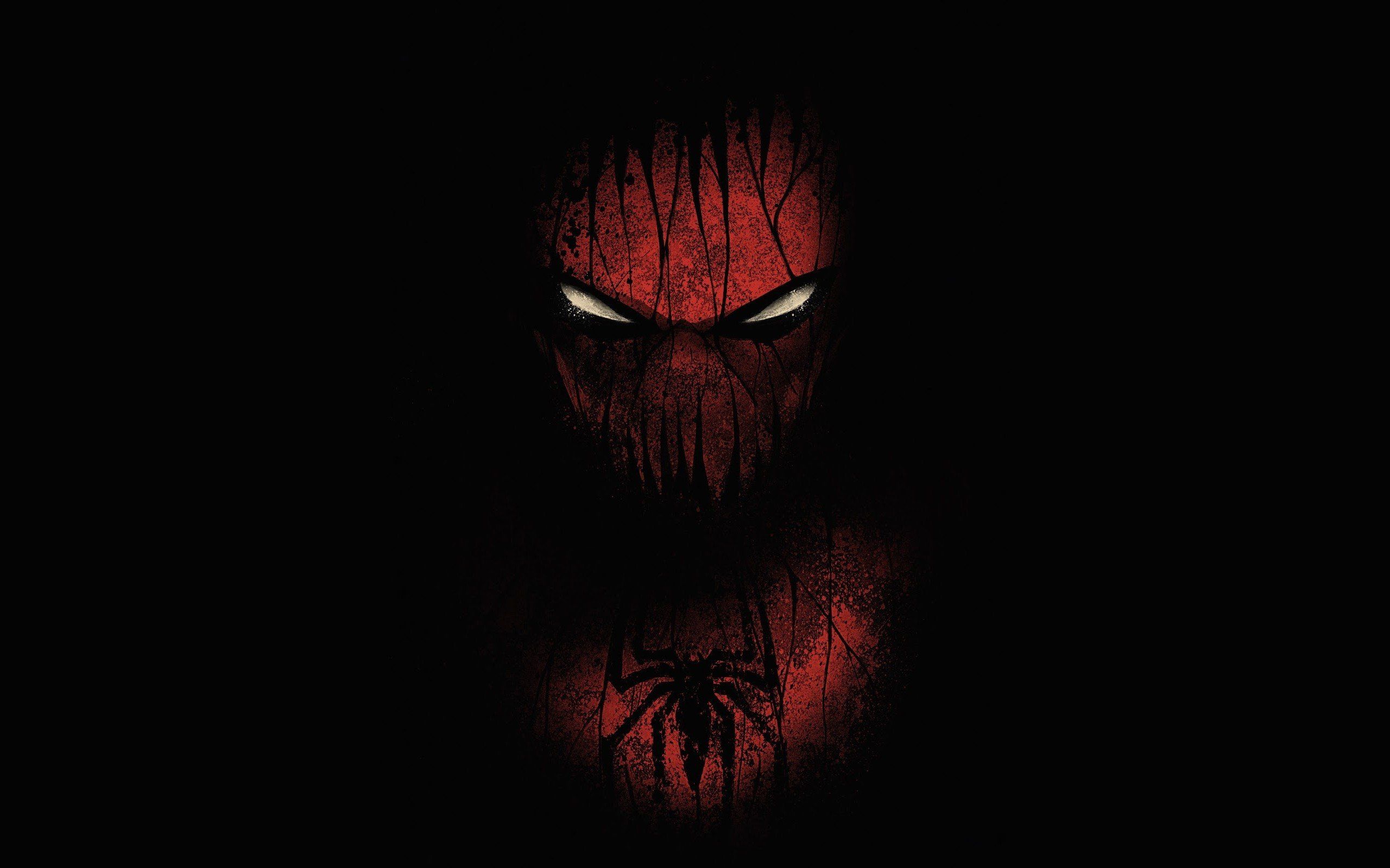 black, Red, Spider man, Artwork, Marvel, Comics, Black, Background Wallpaper HD / Desktop and Mobile Background