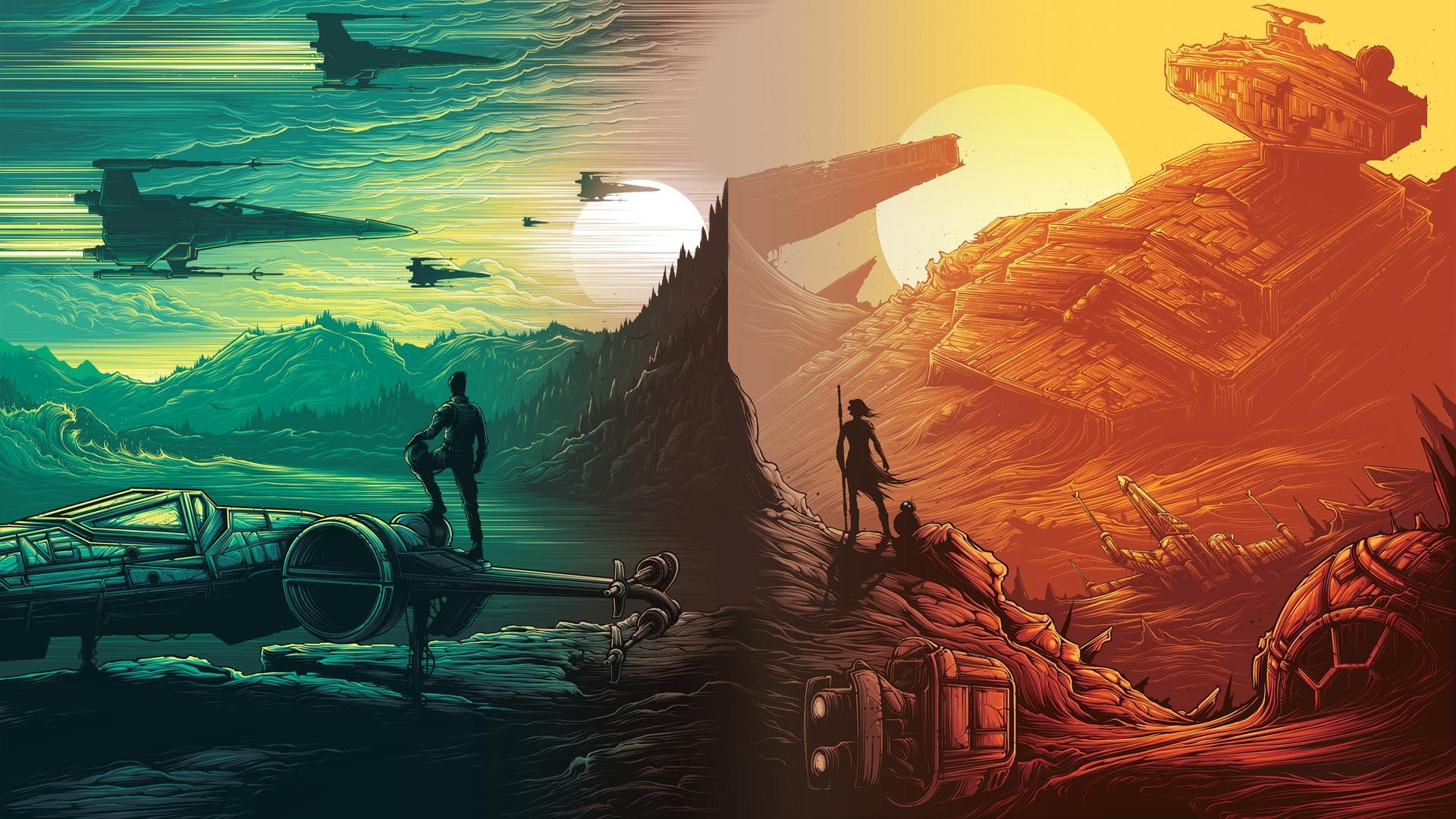 Made a wallpaper /w the two IMAX posters. Star wars picture, Star wars wallpaper, Star wars episode vii