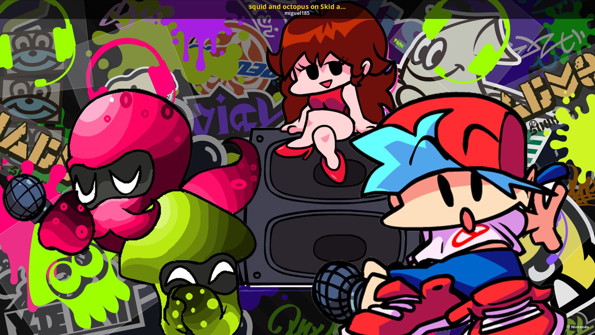 squid and octopus on Skid and Pump [Friday Night Funkin'] [Skin Mods]