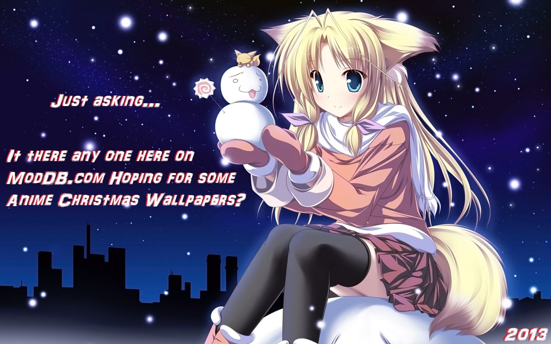 Awesome Anime Christmas Picture in Widescreen