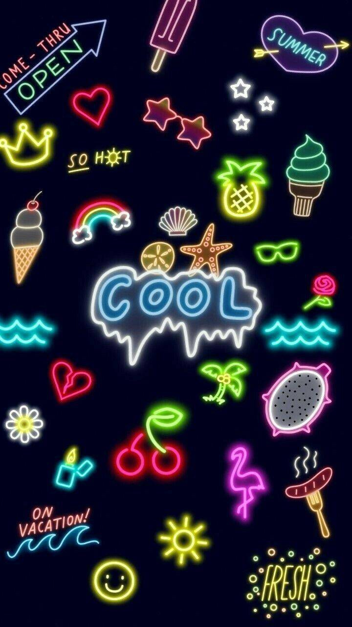 Cute Neon Art Wallpapers  Top Free Cute Neon Art Backgrounds   WallpaperAccess