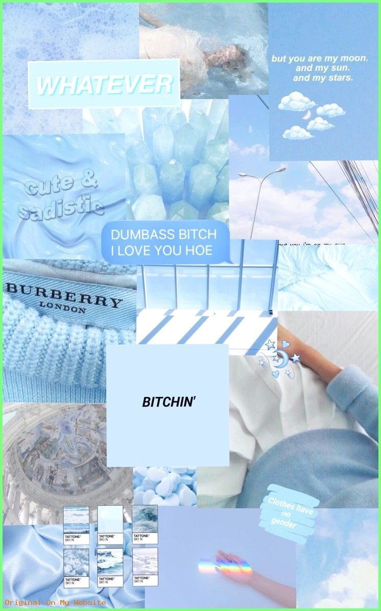 Cute Light Blue Collages