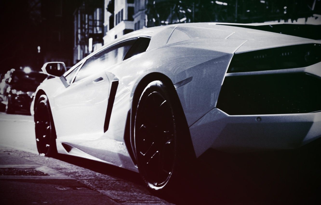 Wallpaper Street, Lamborghini Aventador, Vintage, White Monster, Lamborghini Aventador image for desktop, section lamborghini