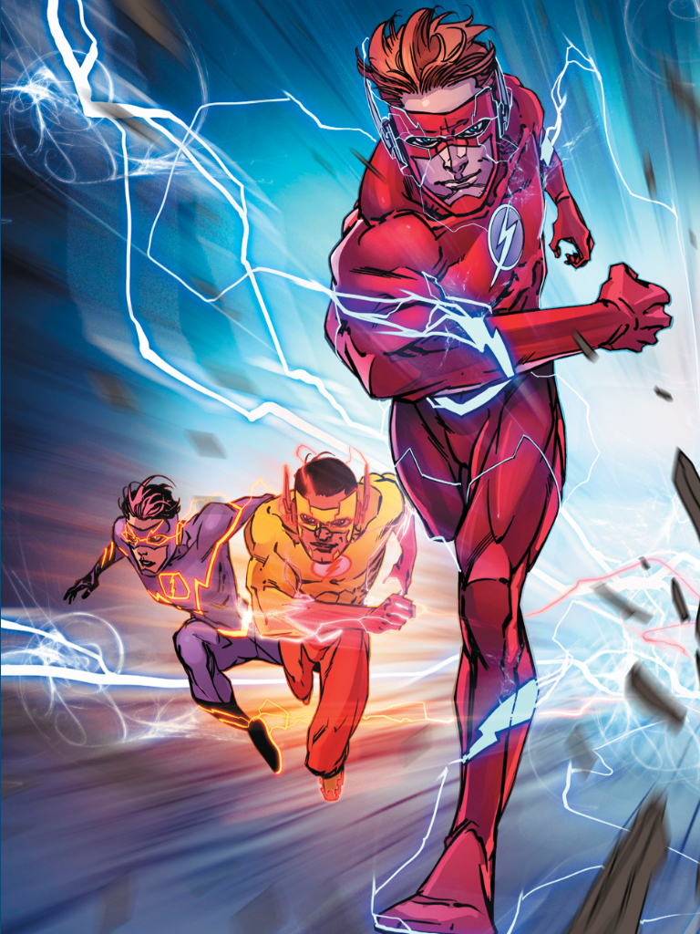 The Flash, Kid Flash and Jessie Quick. Flash comics, Superhero art, Flash wallpaper