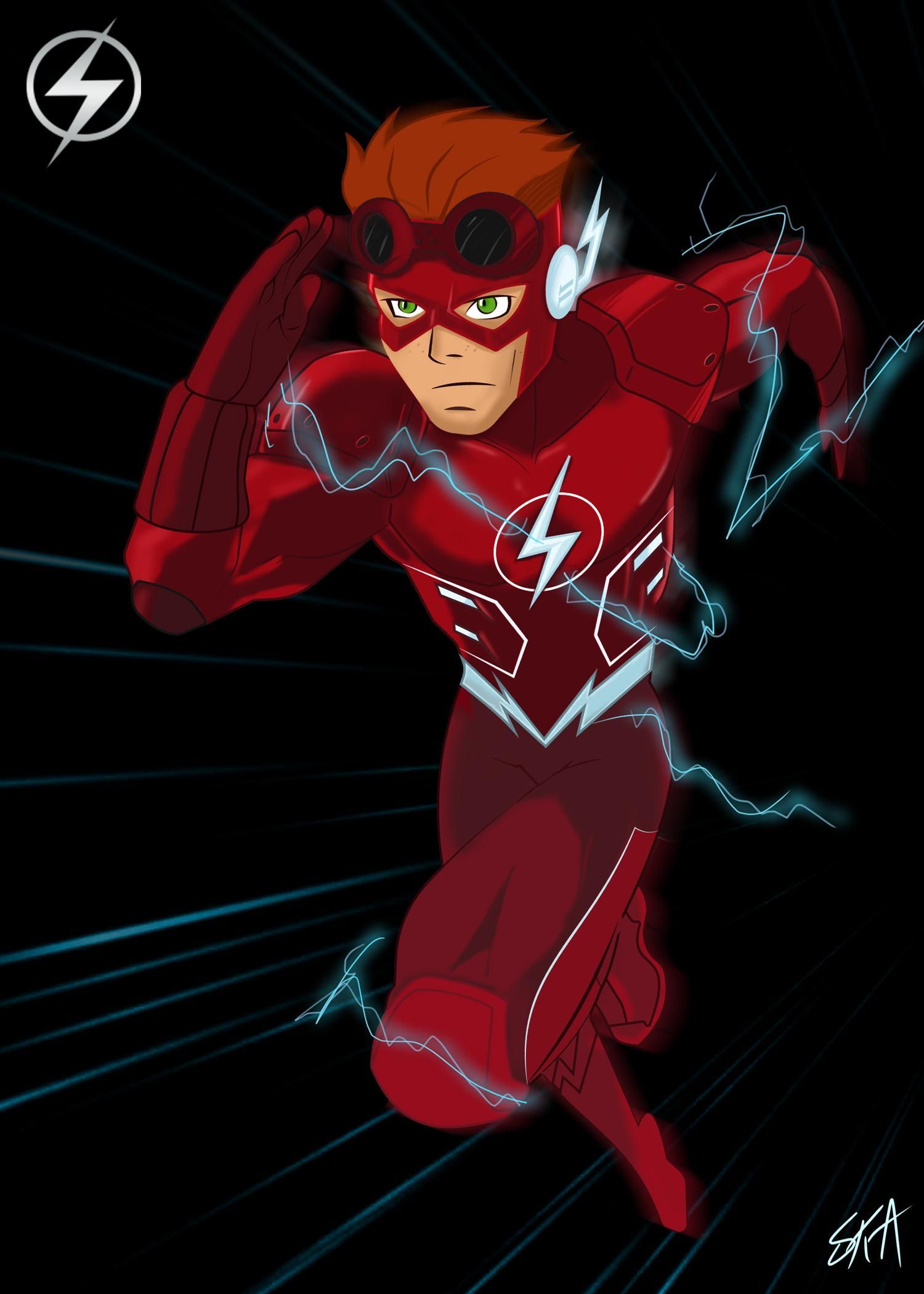 Fan Art Young Justice West (Rebirth Suit). Wally west rebirth, Wally west, Young justice