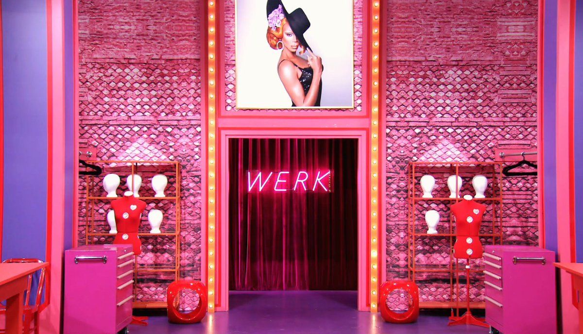 RuPaul's Drag Race background for all of your werk from home / #DragRace viewing party needs