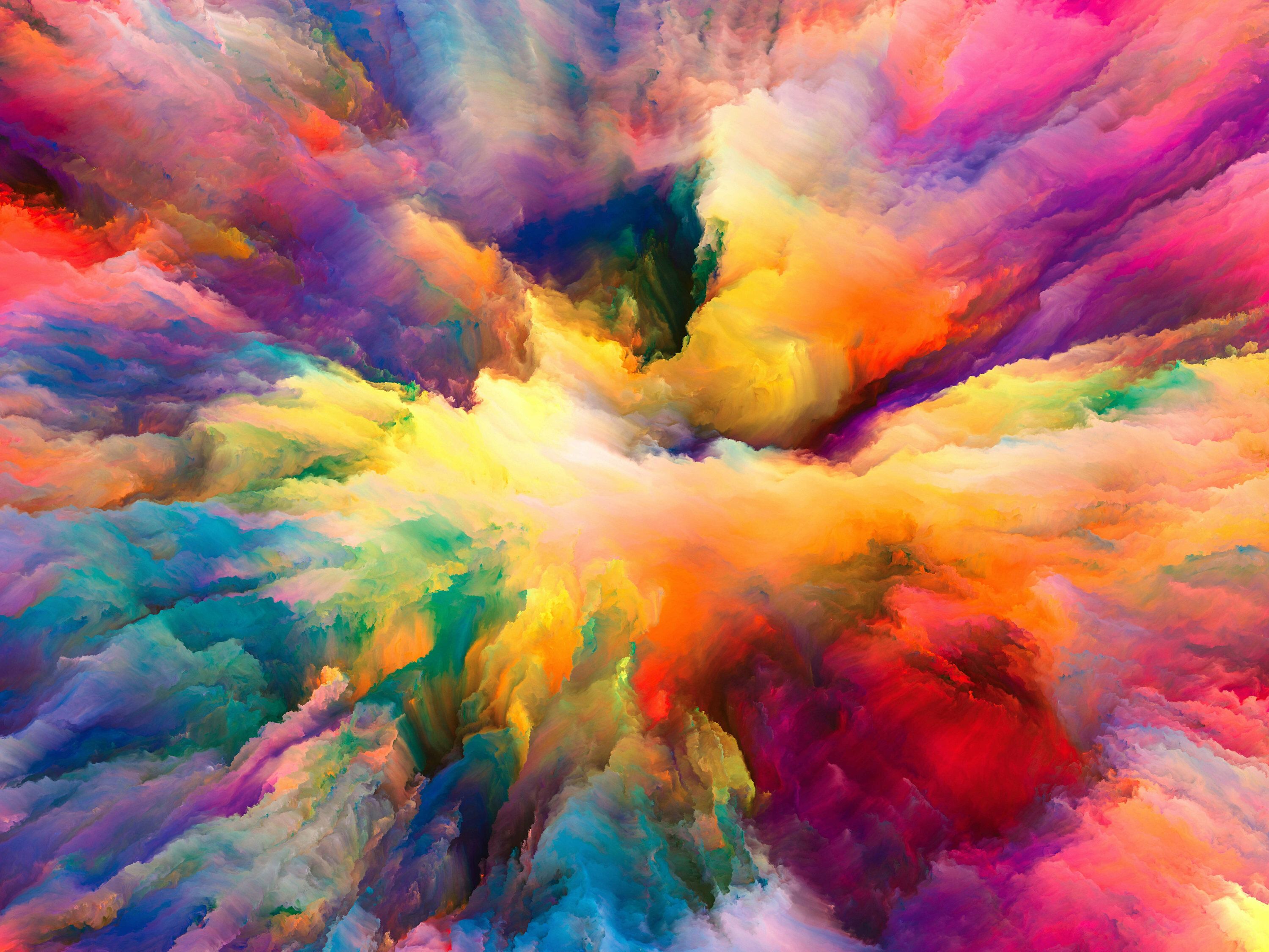 Ebern Designs Teo Removable Color Explosion Series Wall Mural