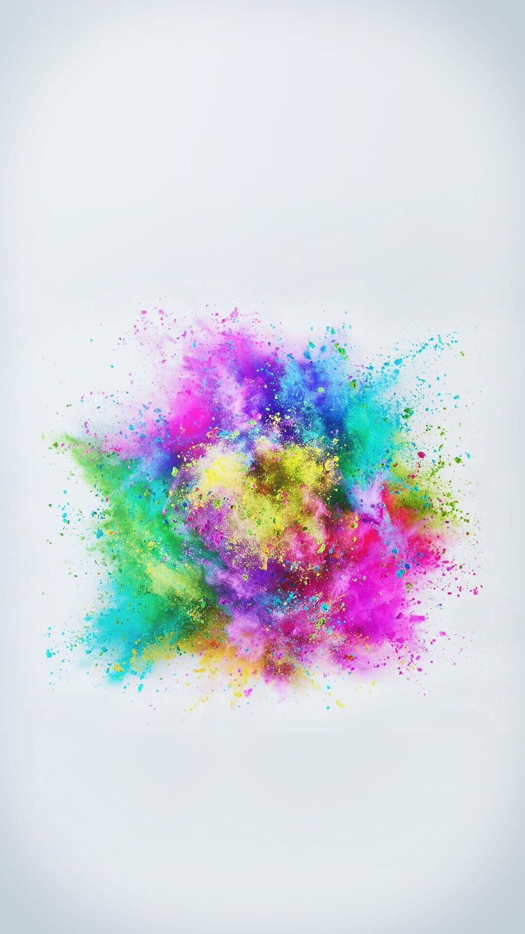 Color Burst Wallpaper White Background