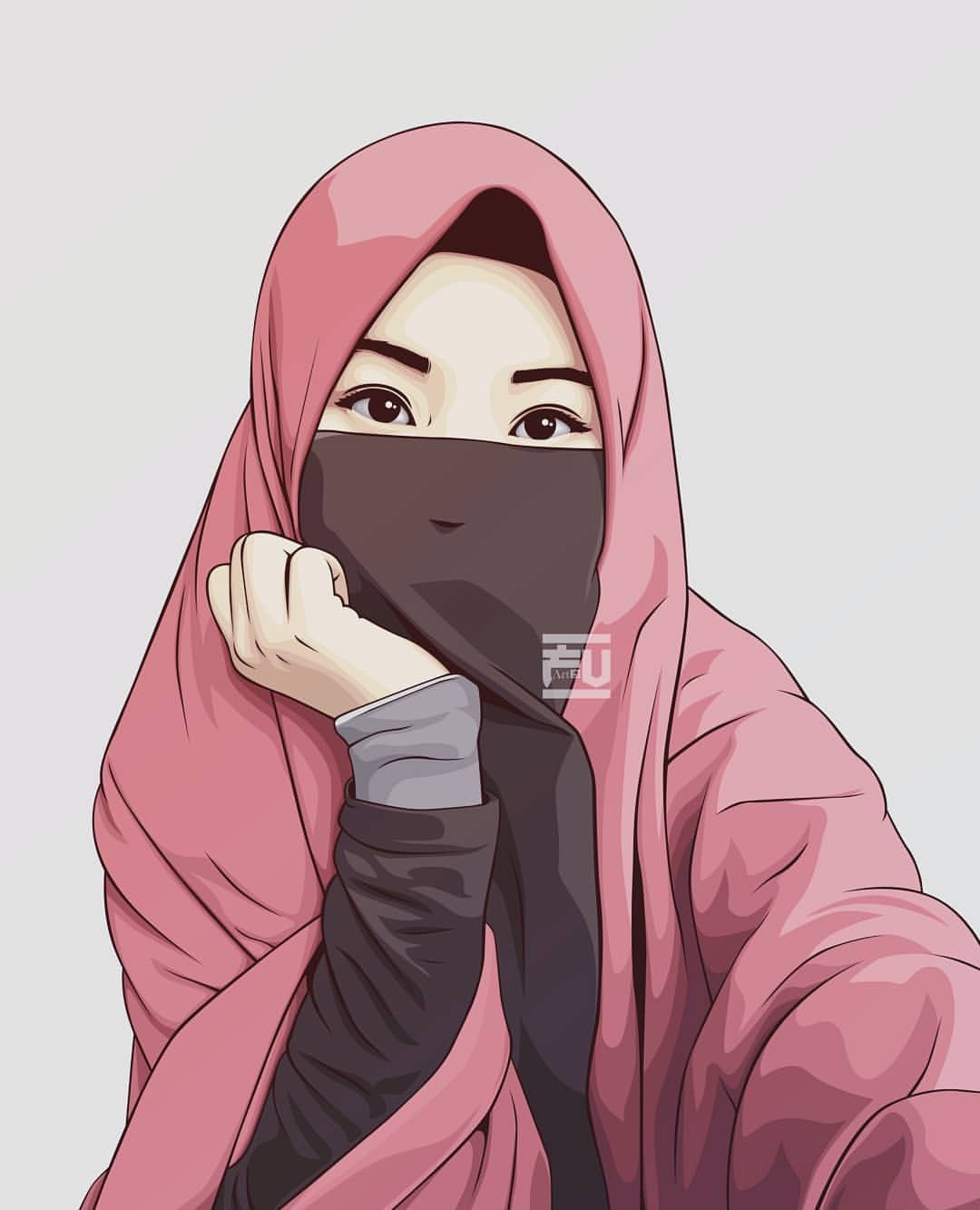 vector #hijab #niqab #cadar. Animasi, Gambar, Ilustrasi karakter