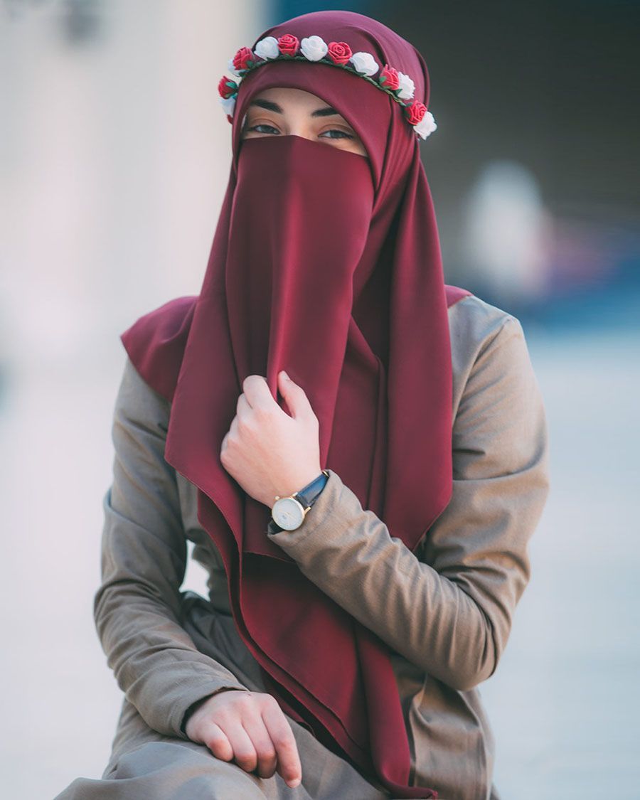 Cewek Cantik cadar patchwork 9d jilbab pink manis. Busana islami, Perlengkapan hijab, Gaya wanita