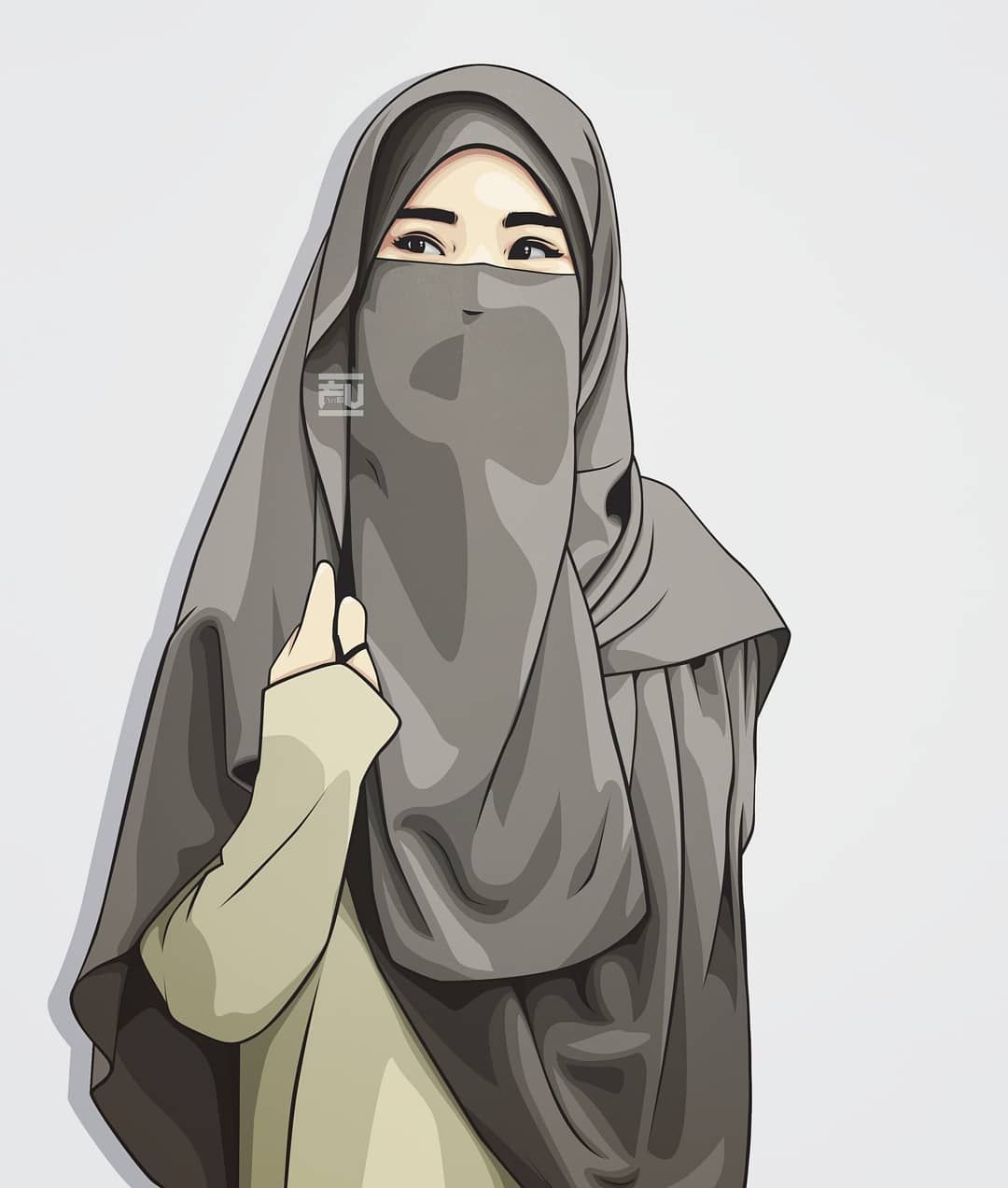 Pin oleh Mauna Bah di niqabis. Gambar, Kartun, Kartun hijab