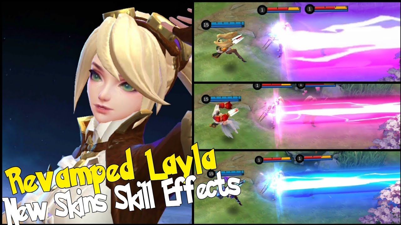 REVAMPED LAYLA SKINS ALL NEW SKILL EFFECTS MOBILE LEGENDS REVAMPED LAYLA NEW SKILL EFFECTS MLBB NEWS