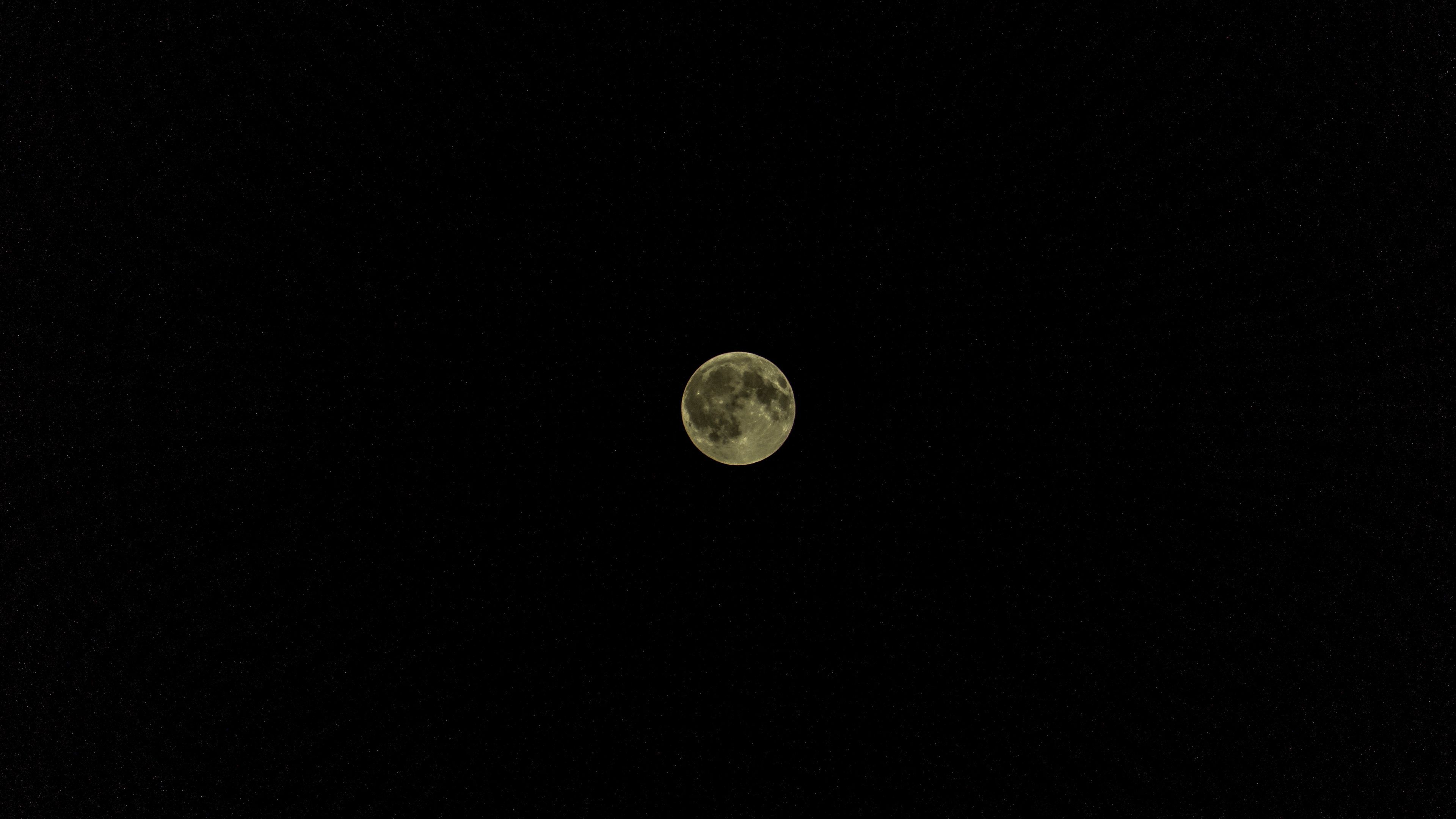 Download wallpaper 3840x2160 full moon, moon, stars, night, sky 4k uhd 16:9 HD background