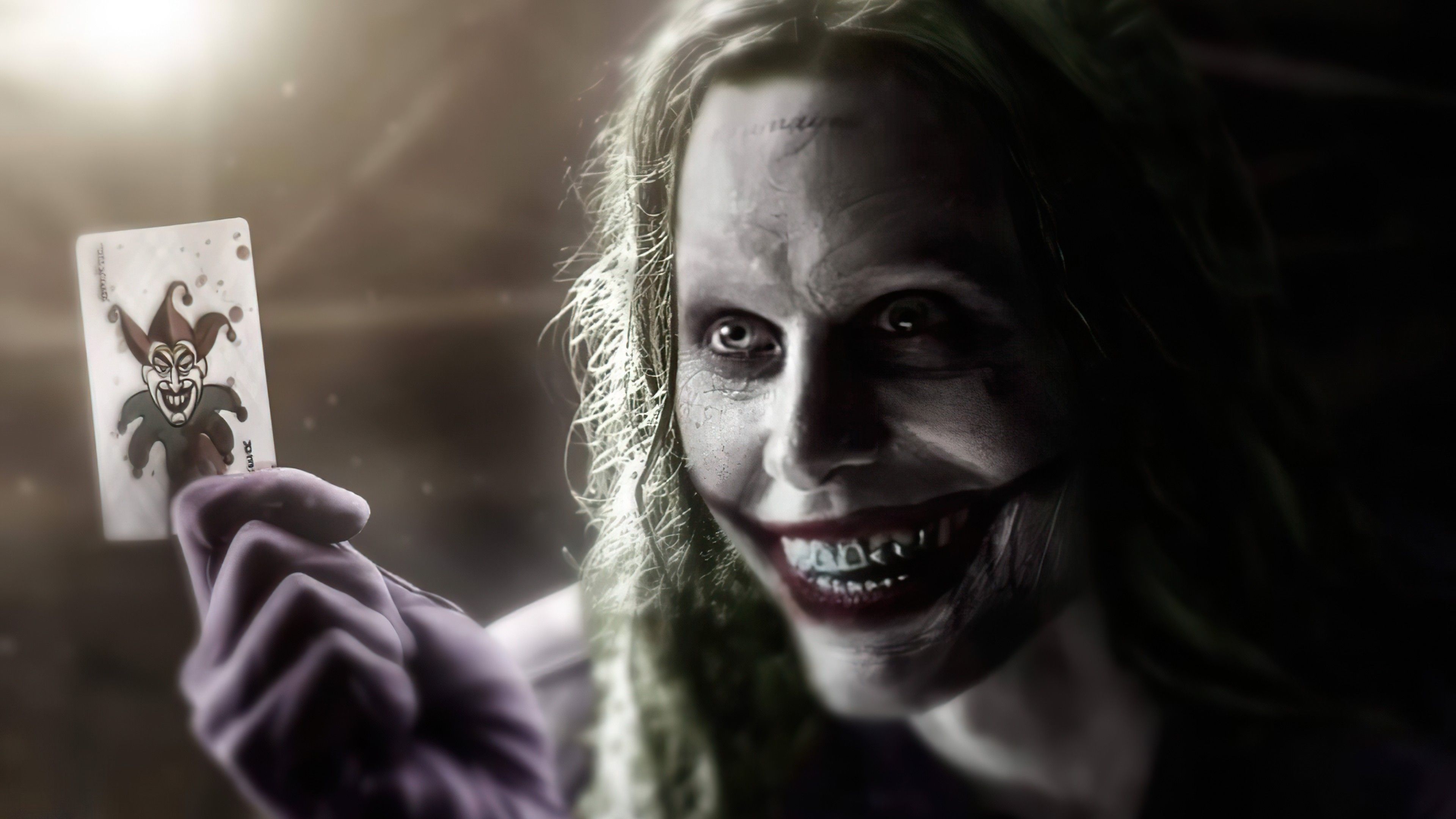 Jared Leto Joker Crazy Art 4K HD Justice League Wallpapers.