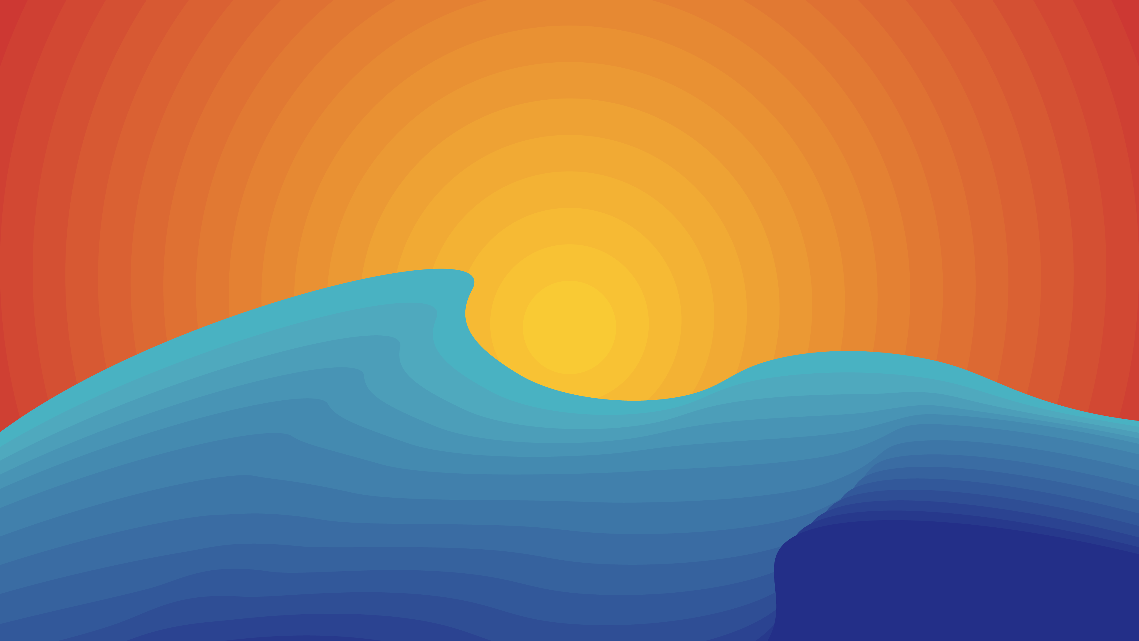 Ocean and Sunset 4K wallpaper