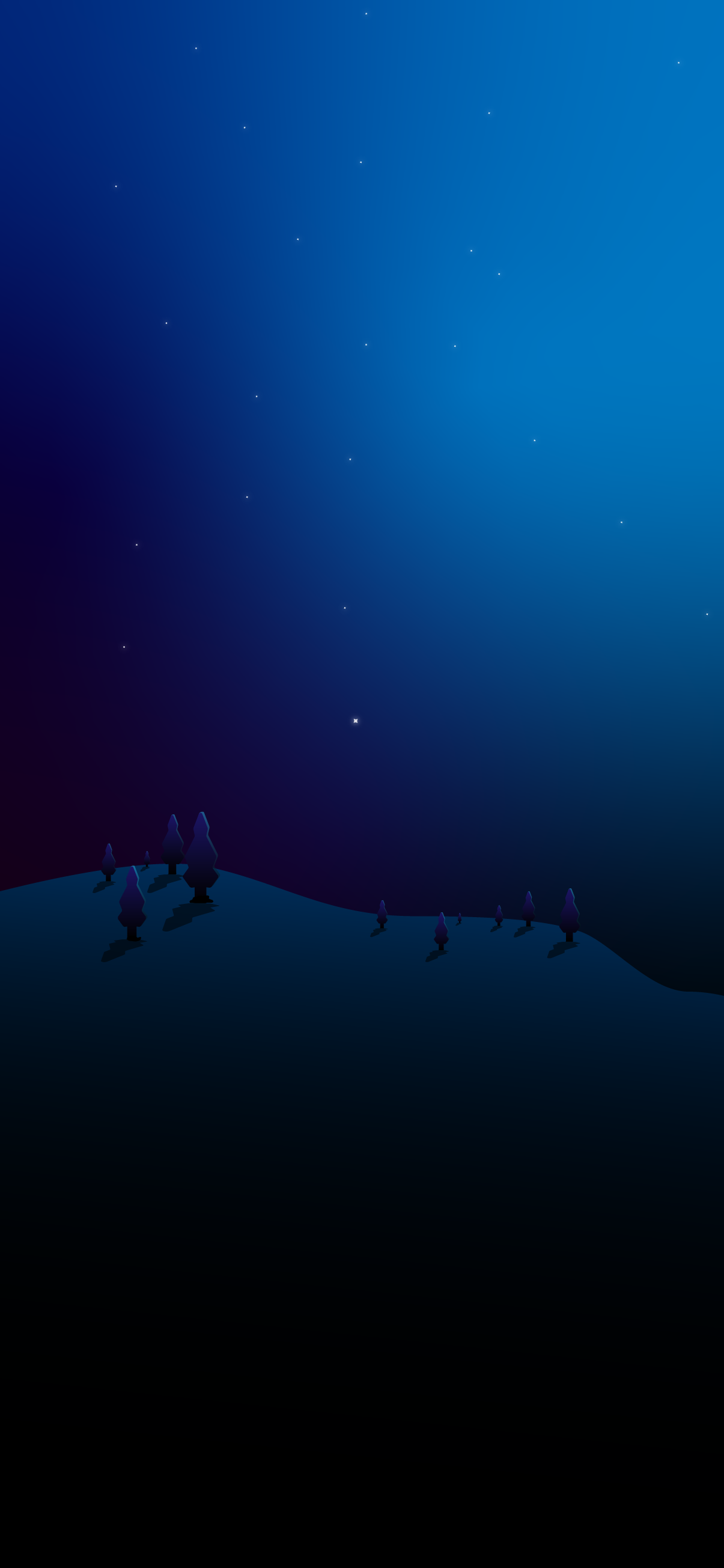 MINIMALIST WALLPAPER 4K NIGHT FOREST