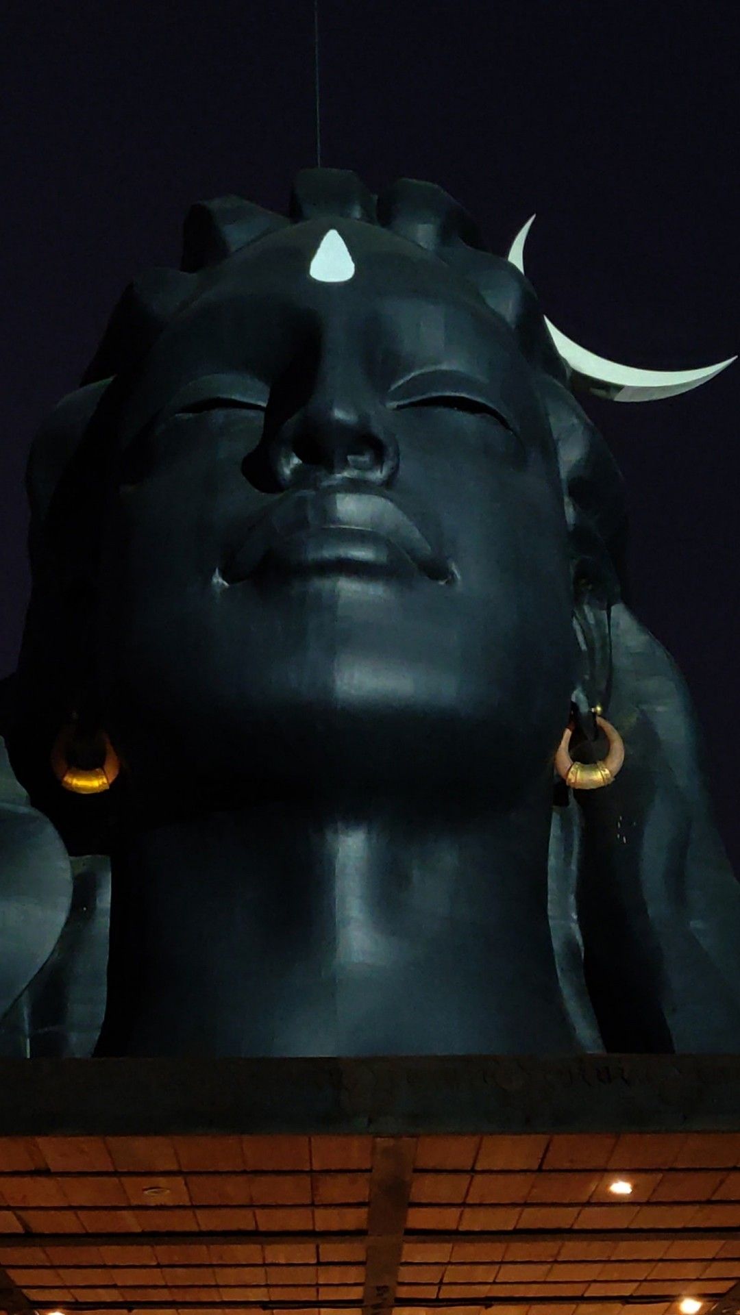 Statue Of Lord Shiva With Background Of