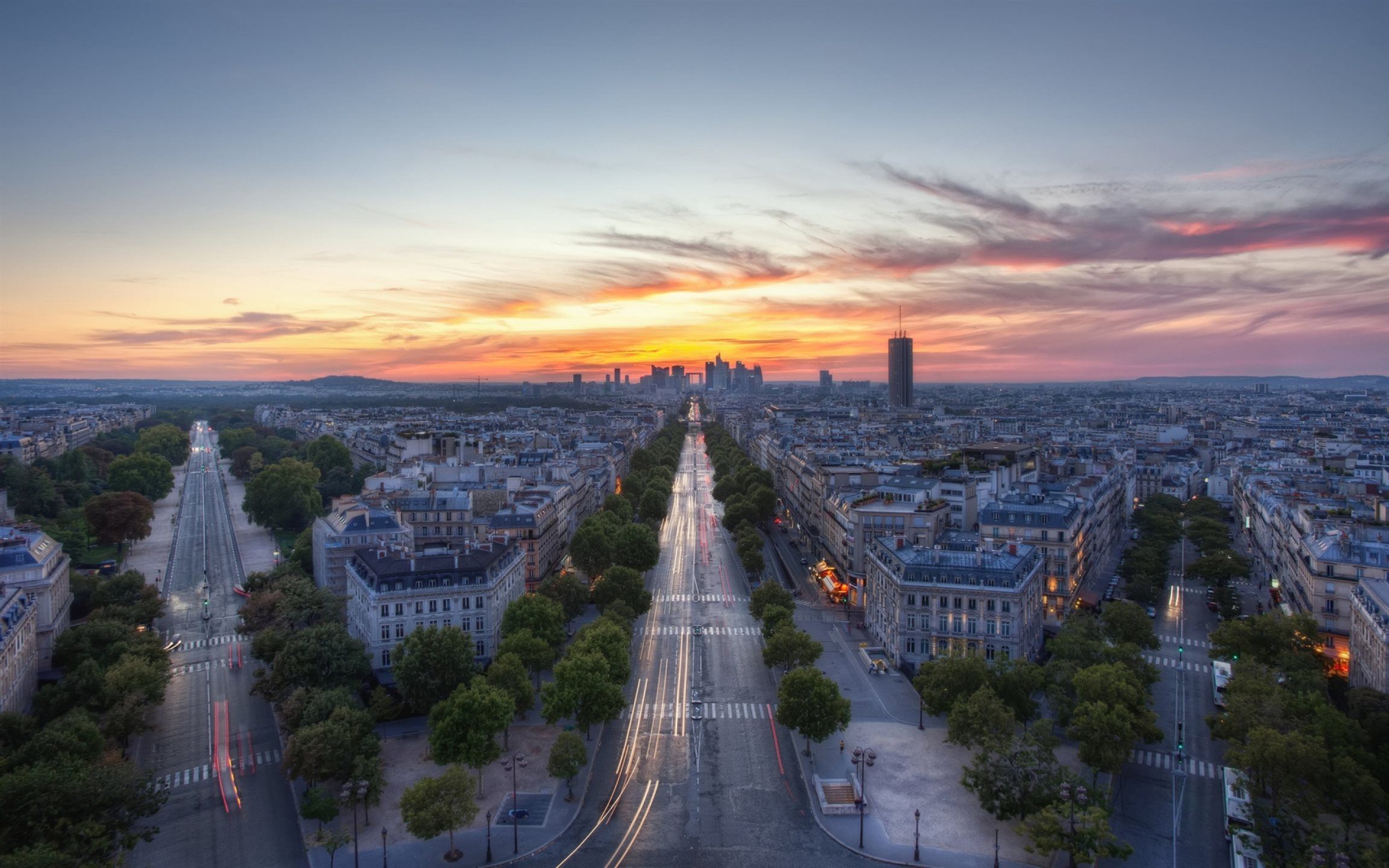 Sunset Paris France MacBook Air Wallpaper Download