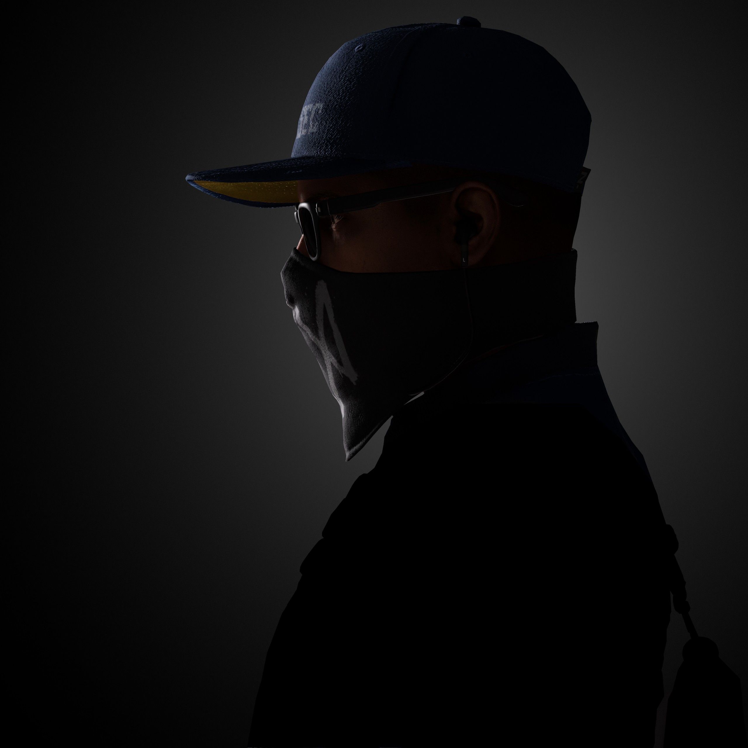 Marcus Holloway 4K Wallpaper, Watch Dogs Dark Background, 5K, 8K, Black Dark