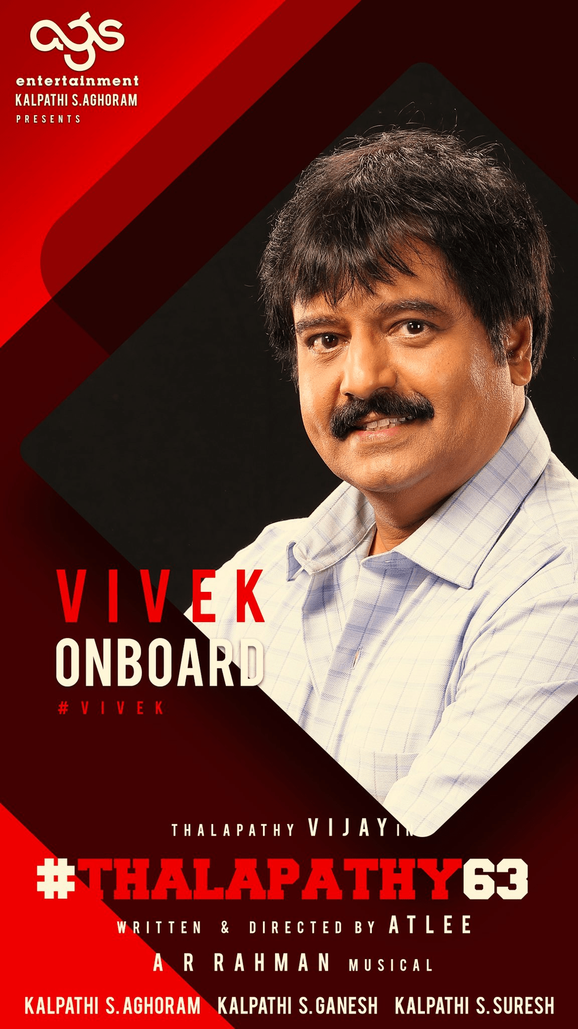 Actor Vivek On Board For Thalapathy63 News XYZ. Actors, Best actor, Photo art