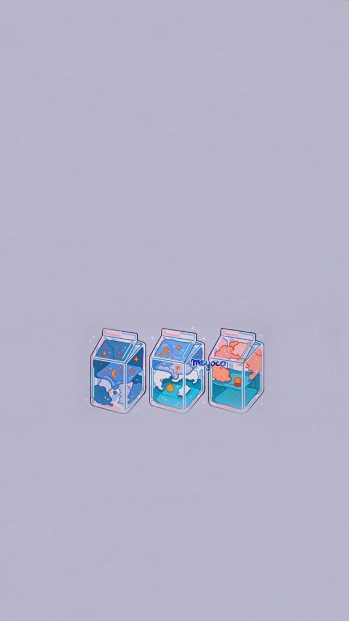 cute cartoon characters funny aesthetic profile picture: Kawaii Aesthetic Cute Simple Blue Aesthetic Wallpaper