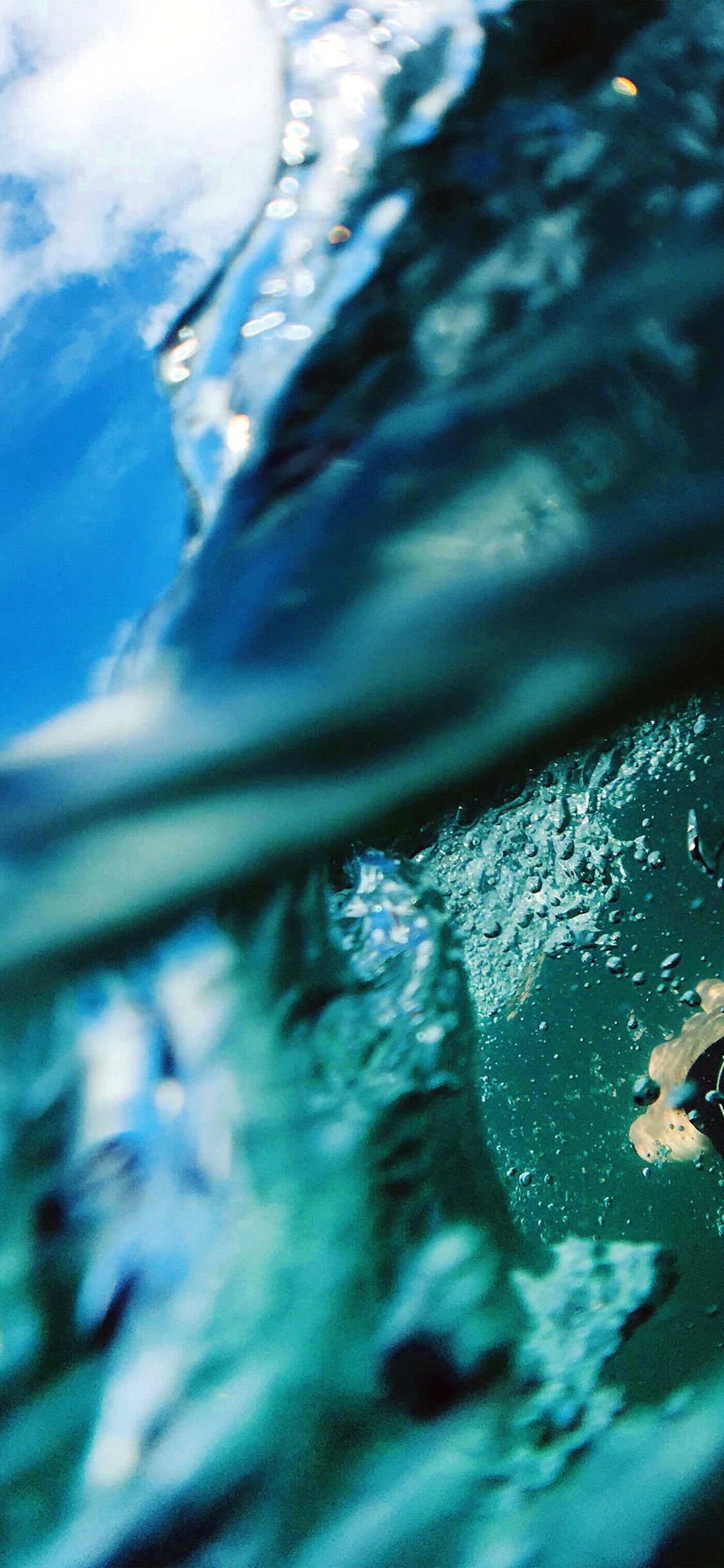 iPhone X wallpaper. sea blue nature swim underwater summer green