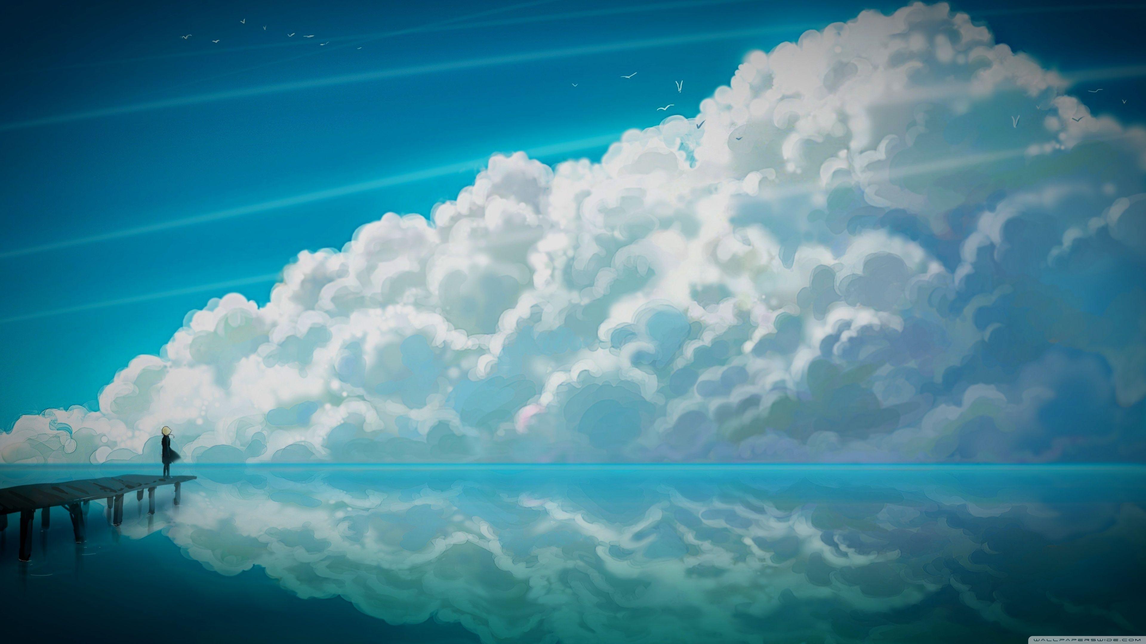 Blue Sky Anime Wallpaper Free Blue Sky Anime Background