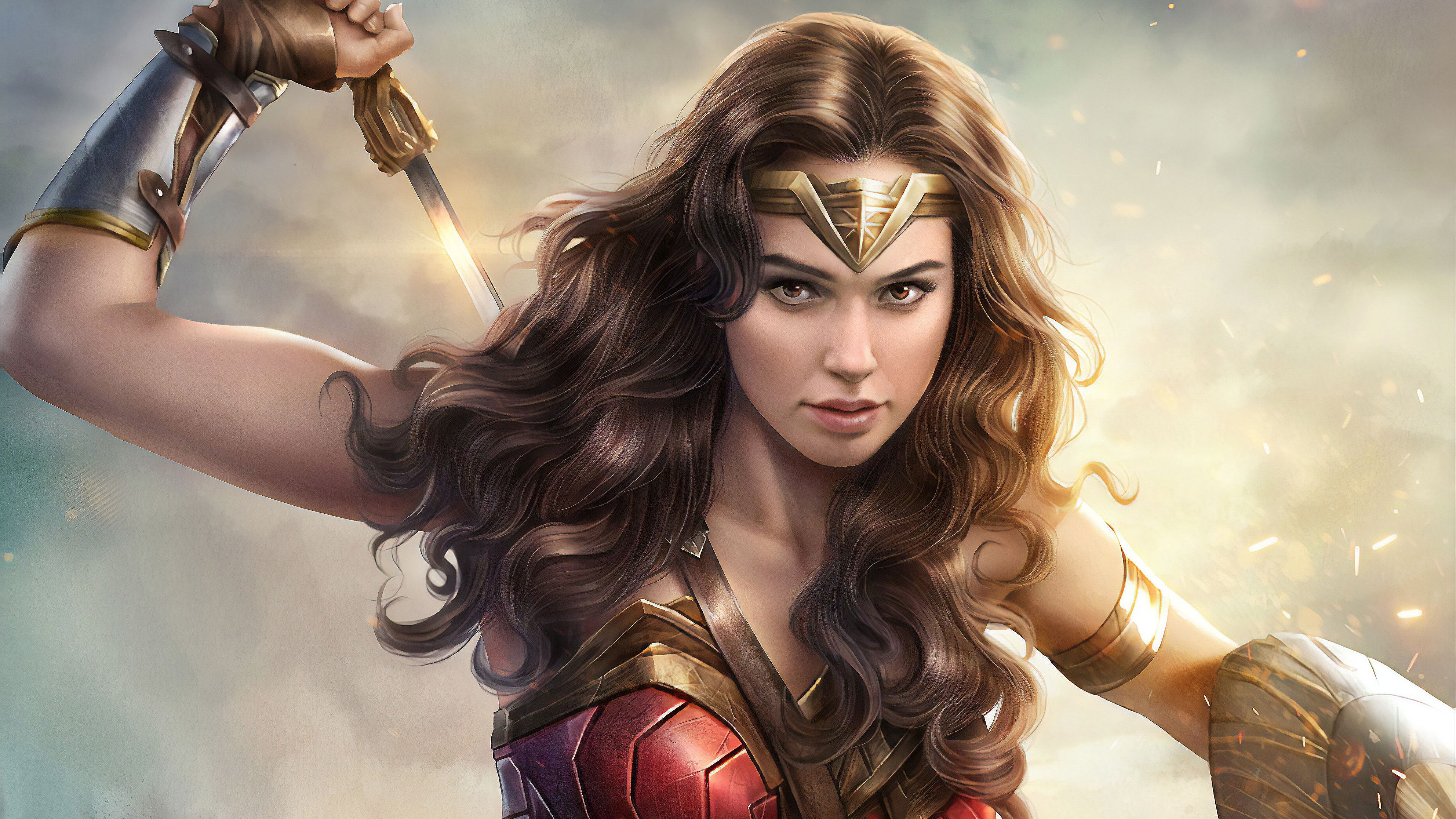Gal Gadot Wonder Woman Ready K Hd Superheroes K Wallpapers Images | My ...