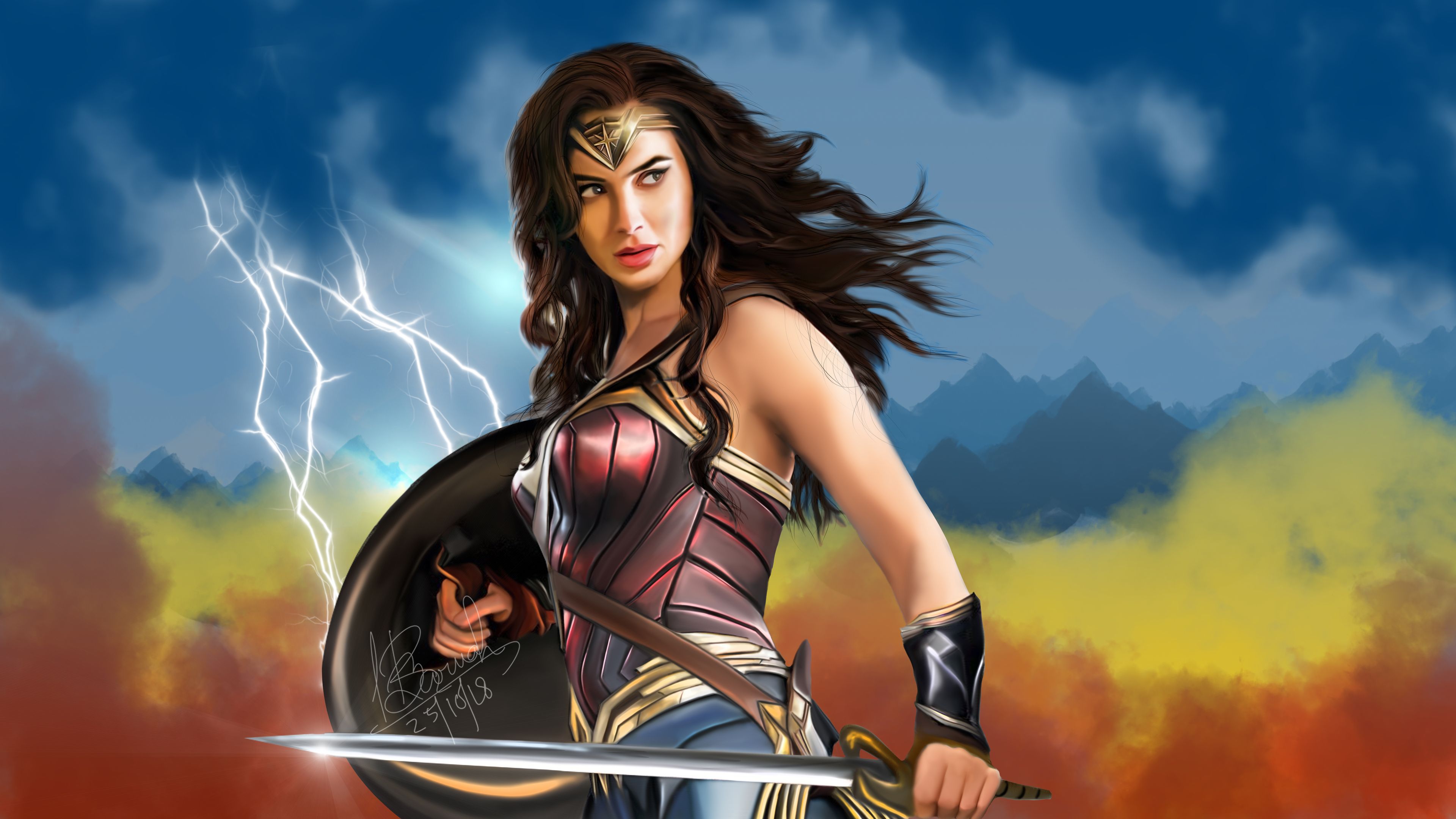 Wallpaper 4k Wonder Woman Fan Art 4k 4k Wallpaper, Artist Wallpaper, Artwork Wallpaper, Wallpaper, Digital Art Wallpaper, Hd Wallpaper, Superheroes Wallpaper, Wonder Woman Wallpaper