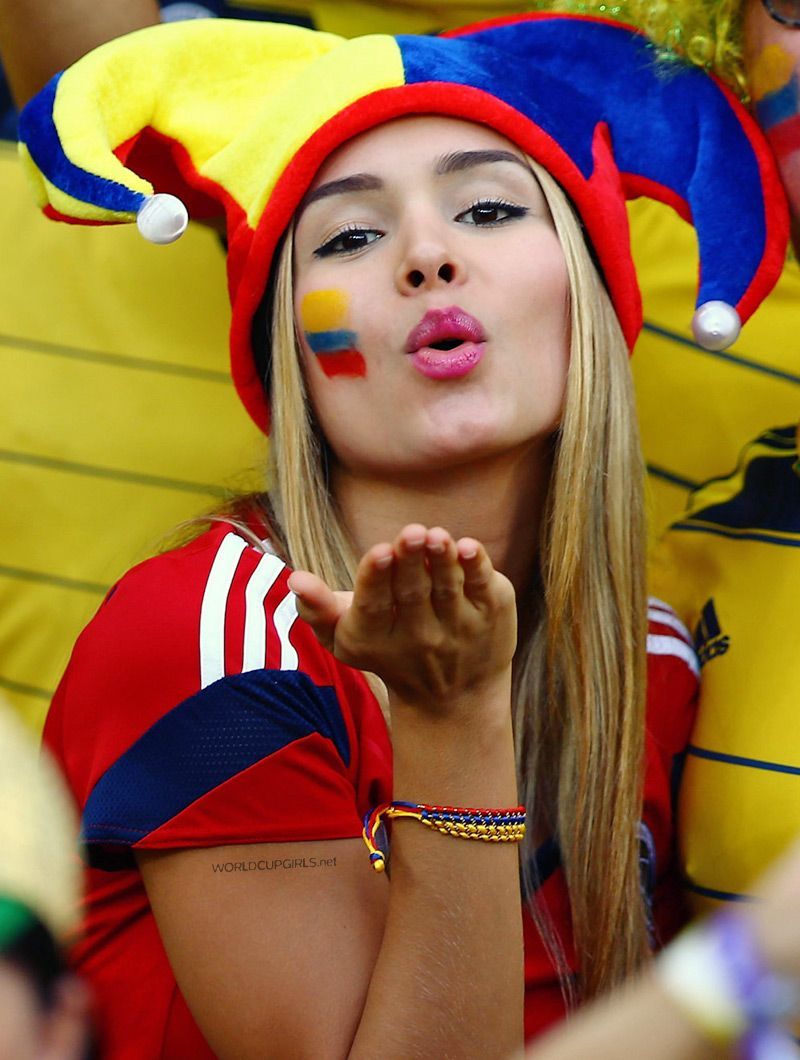 Colombian Girls at World Cup 2014 picture. World Cup Girls. Colombian girls, Soccer girl, Soccer fans