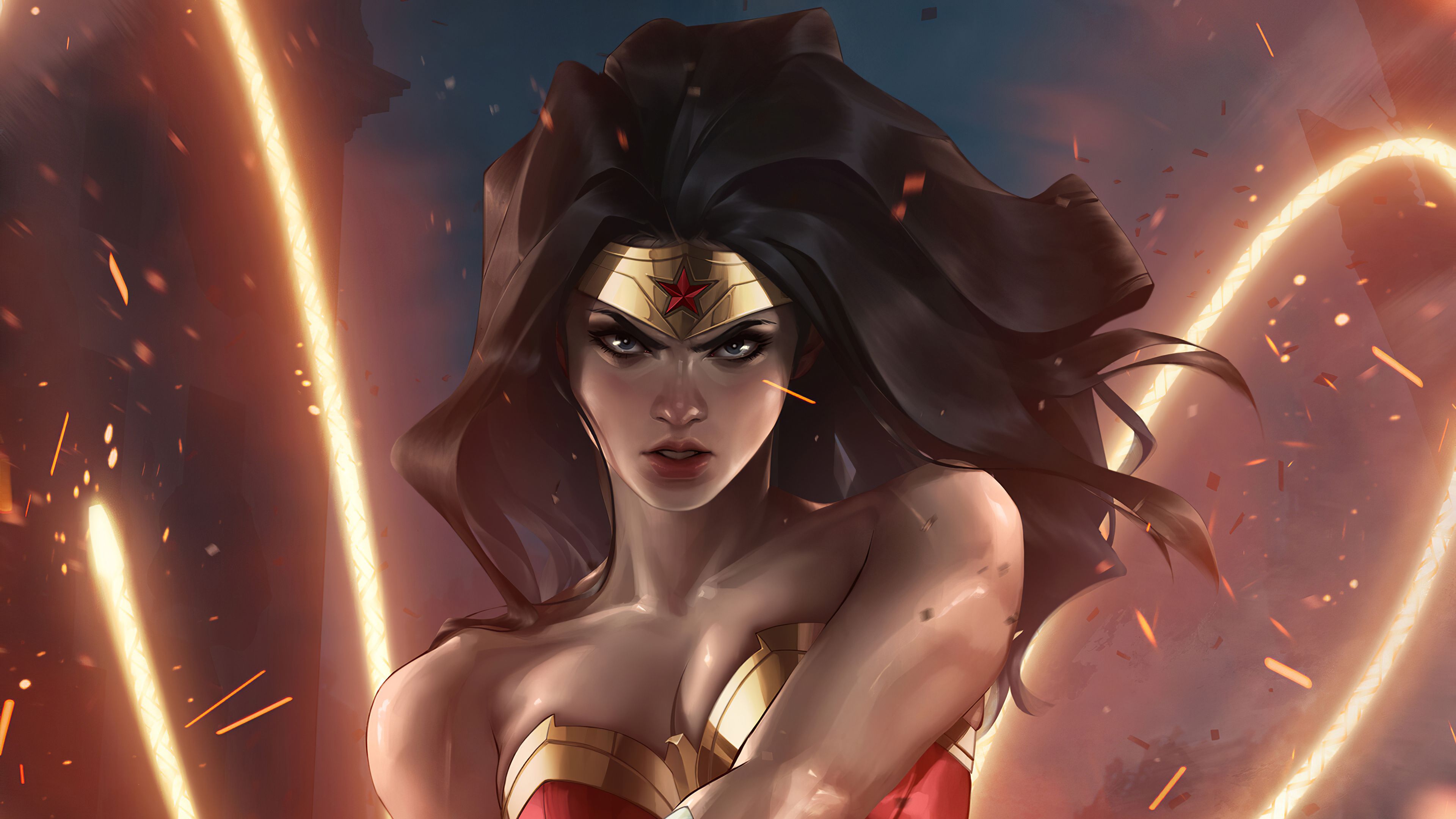 Wonder Woman Illustration Wallpaper 4k Ultra HD