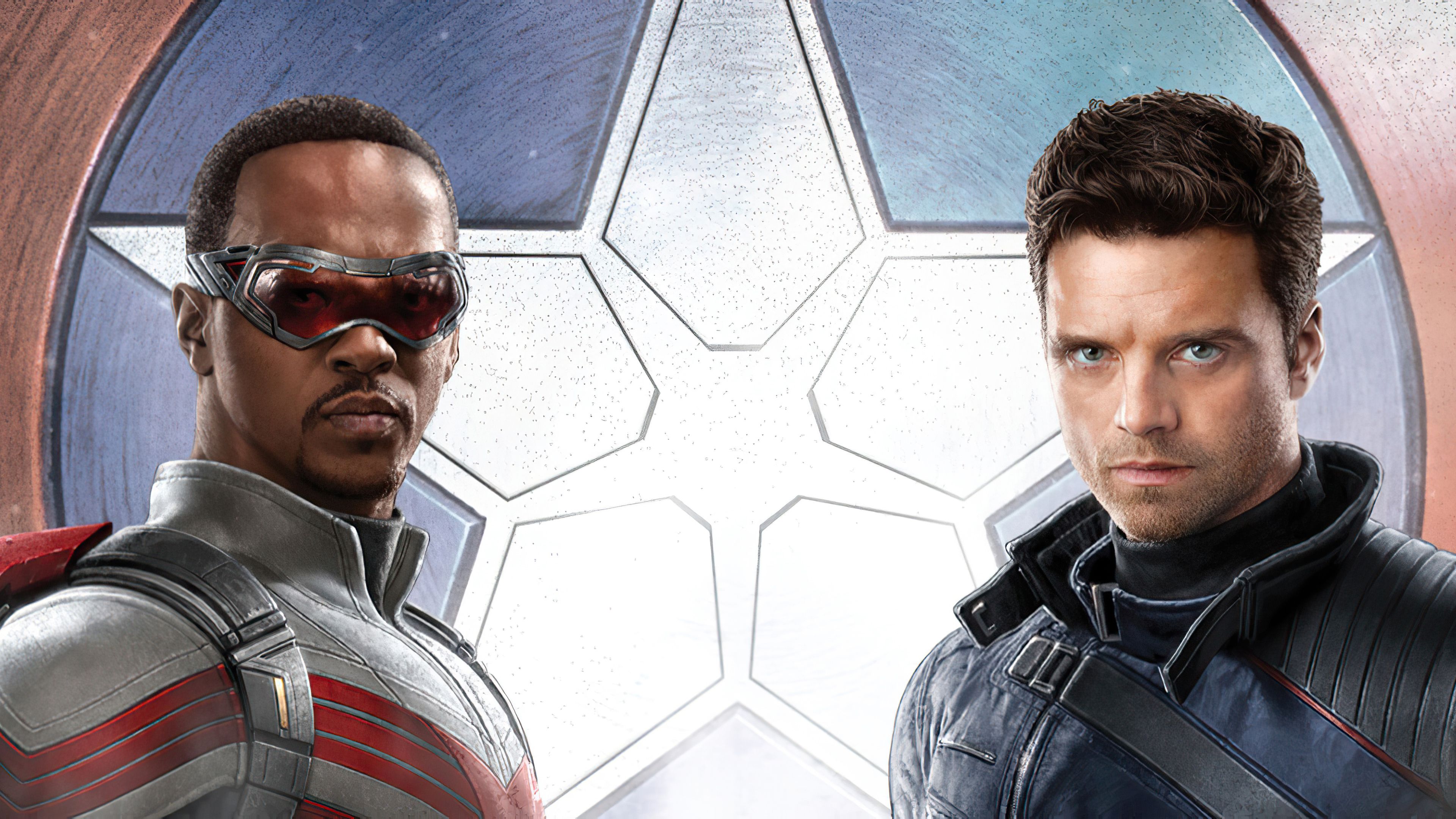 The Falcon and the Winter Soldier Anthony Mackie Bucky Barnes Falcon Sam Wilson Sebastian Stan Winter Soldier 4K HD Movies Wallpaper